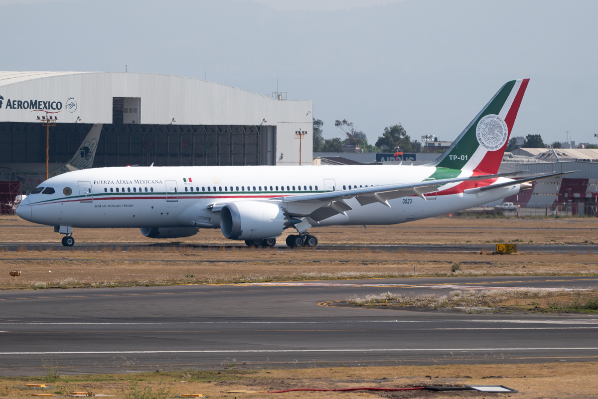 Full size: Mexico - Air Force Boeing 787-8 TP-01 at Mexico City International Airport