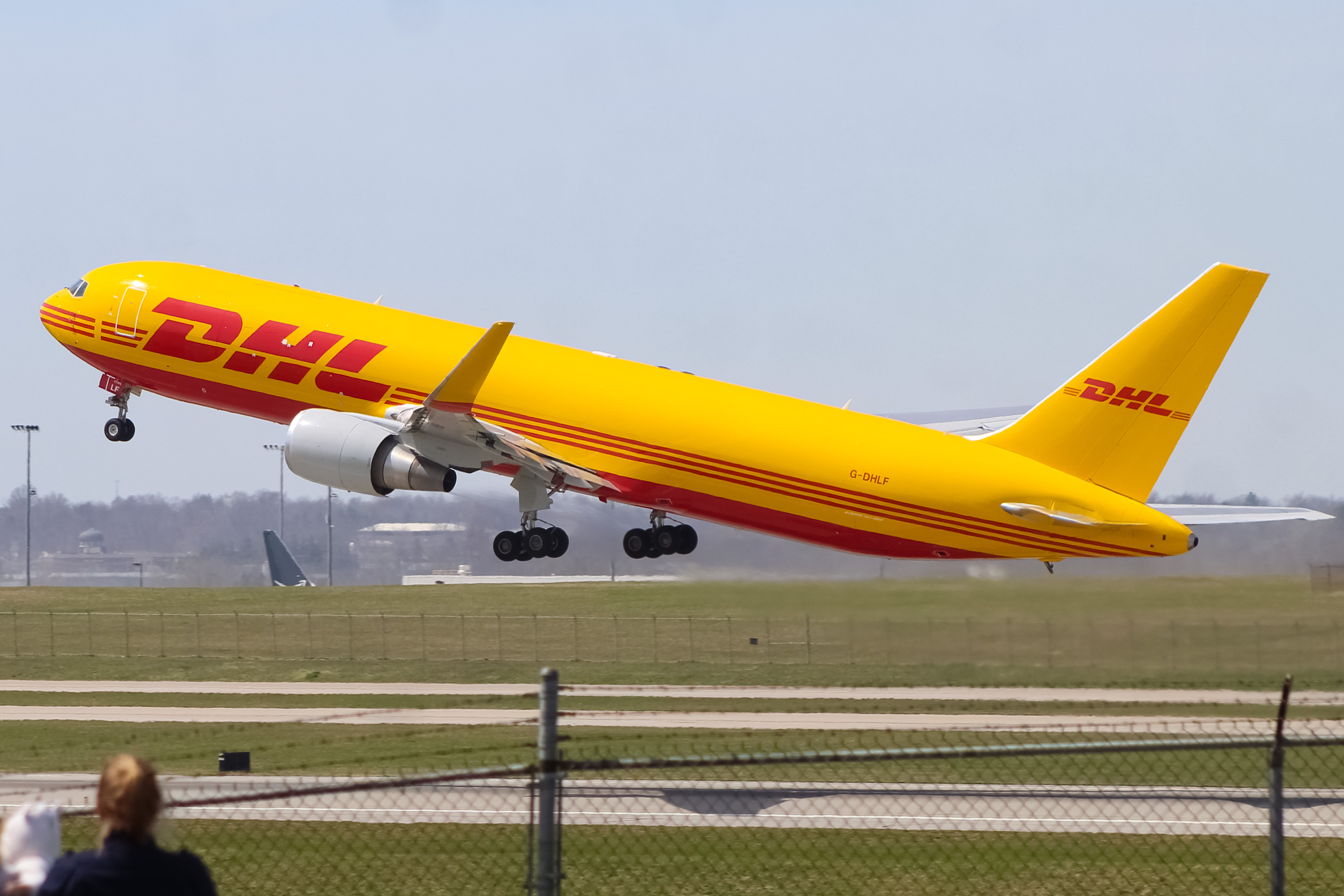 Full size: DHL Boeing 767-300F G-DHLF at Cincinnati/Northern Kentucky International Airport