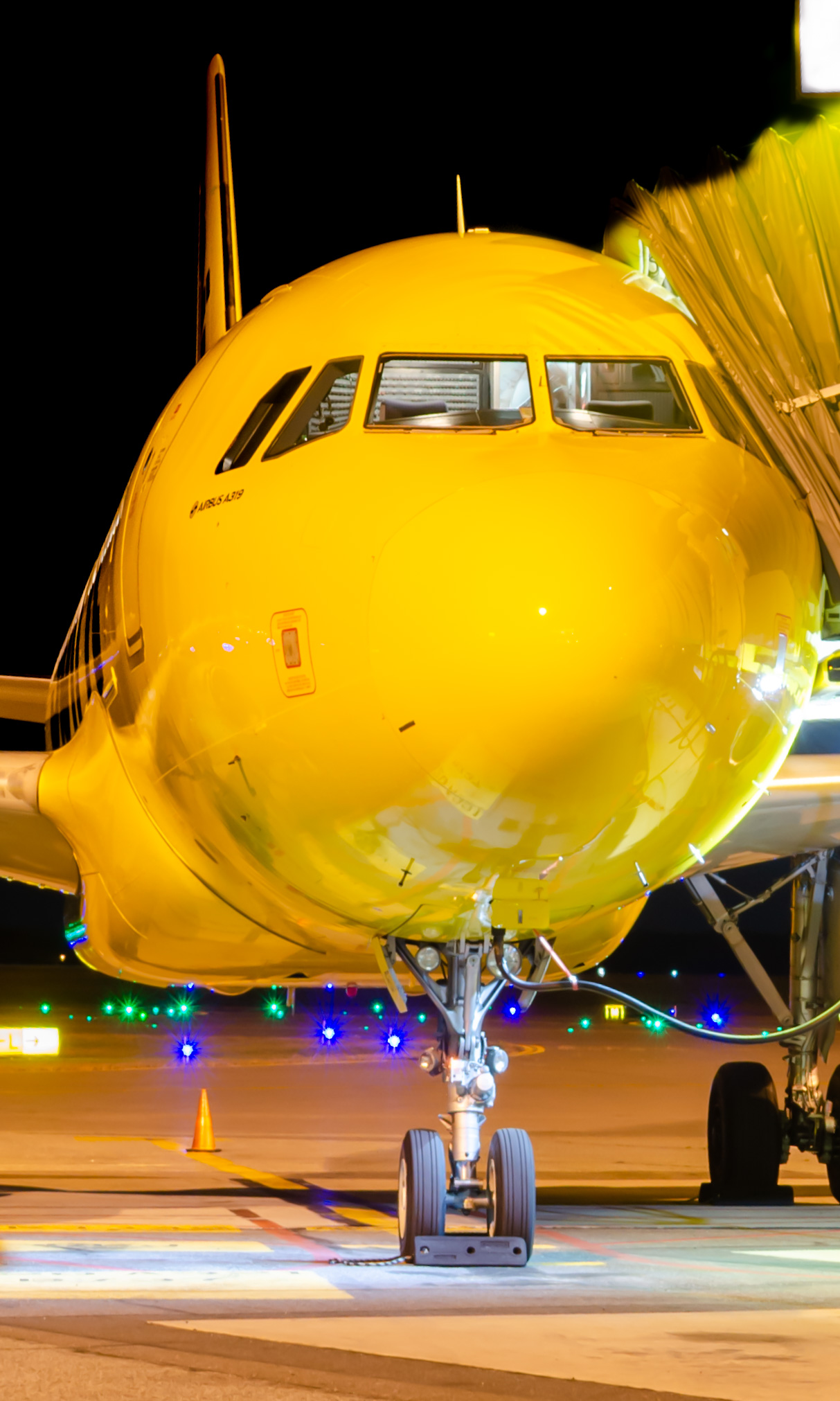 Full size: Spirit Airlines Airbus A319 N509NK at Atlantic City International Airport
