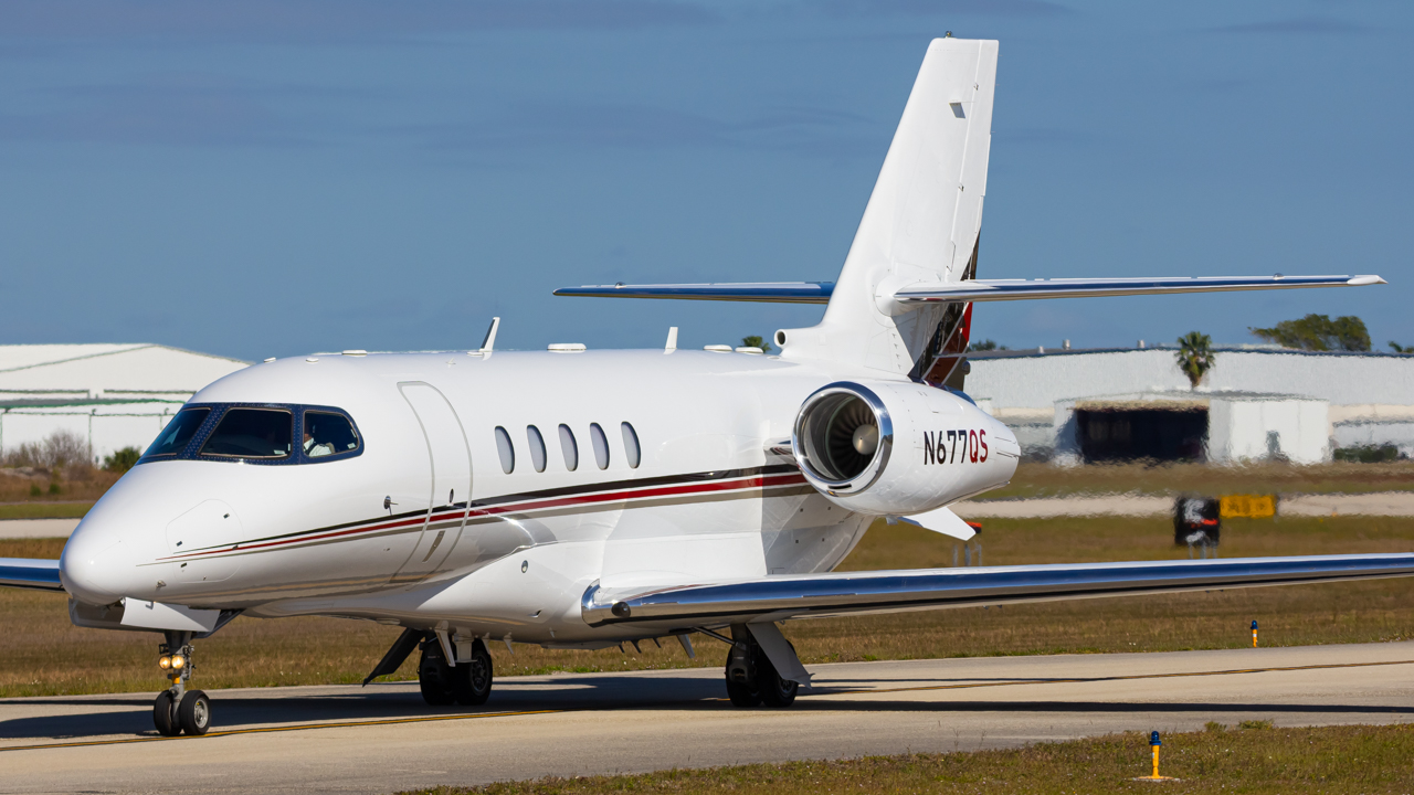 Full size: NetJets Cessna Citation Latitude N677QS at Naples Municipal Airport