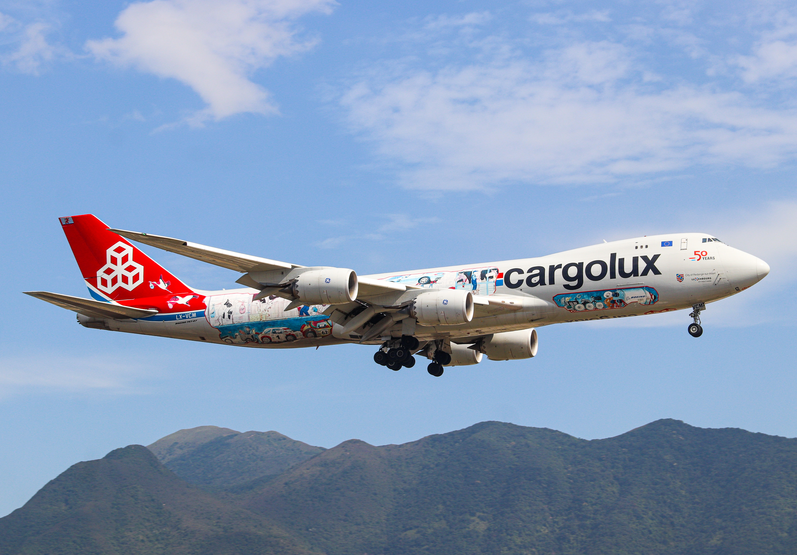 Full size: CargoLux Boeing 747-8F LX-VCM at Hong Kong International Airport