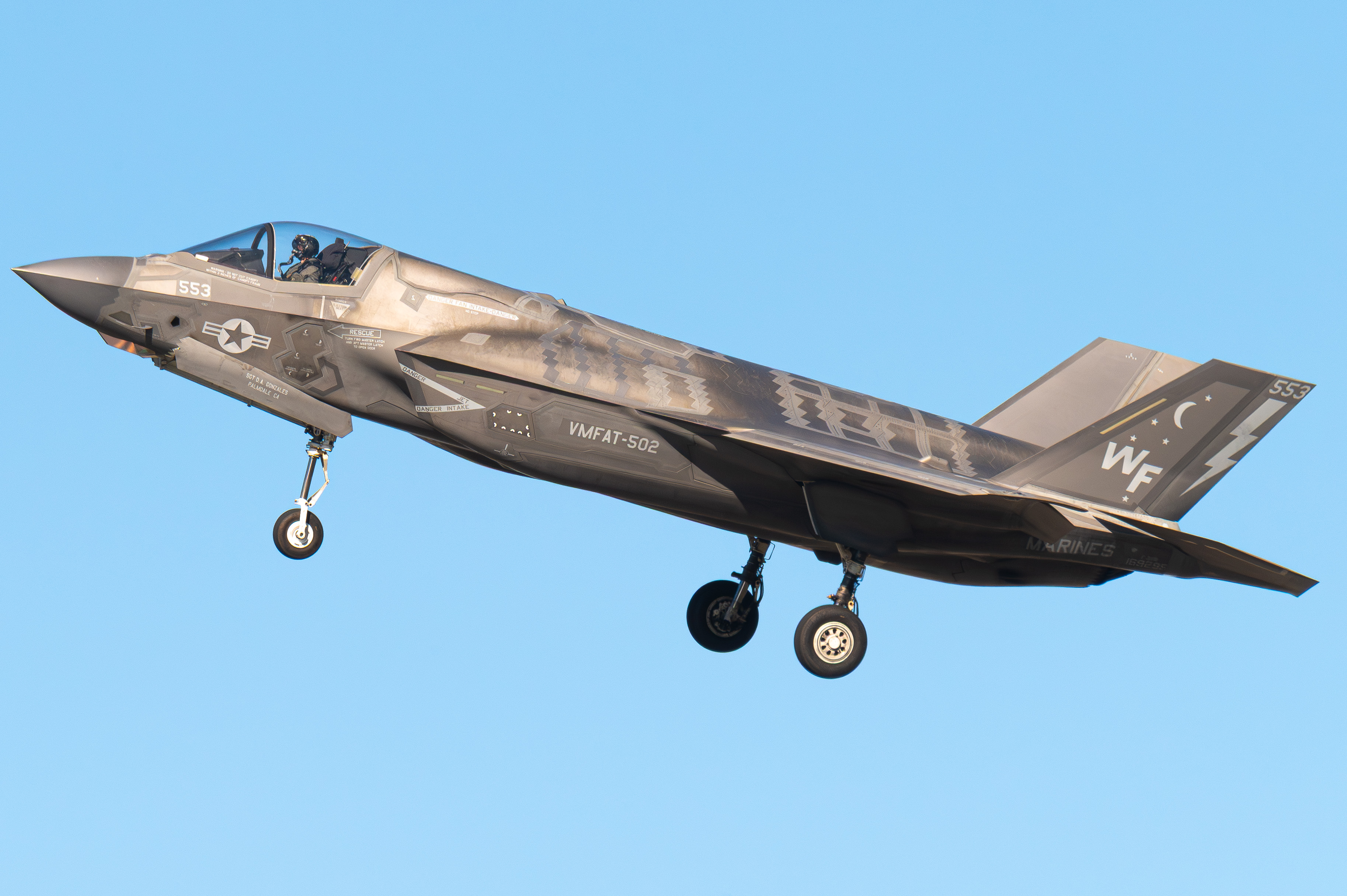 Full size: USMC - United States Marine Corp Lockheed Martin F-35 Lightning 169295 at Miramar MCAS (Joe Foss Field) Airport