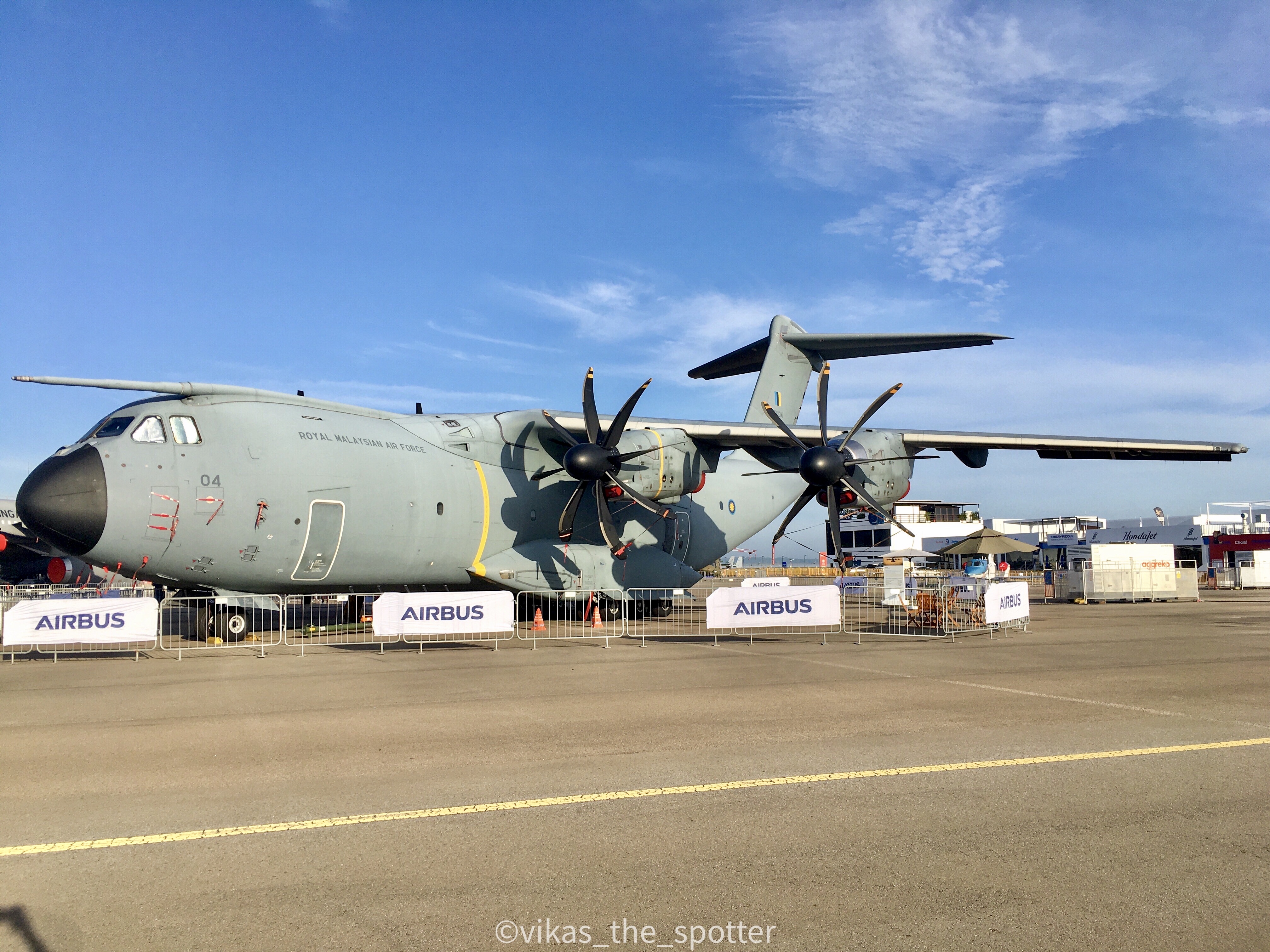 Full size: Royal Malaysian Air Force  Airbus A400M M54-04 at Singapore-Changi Airport