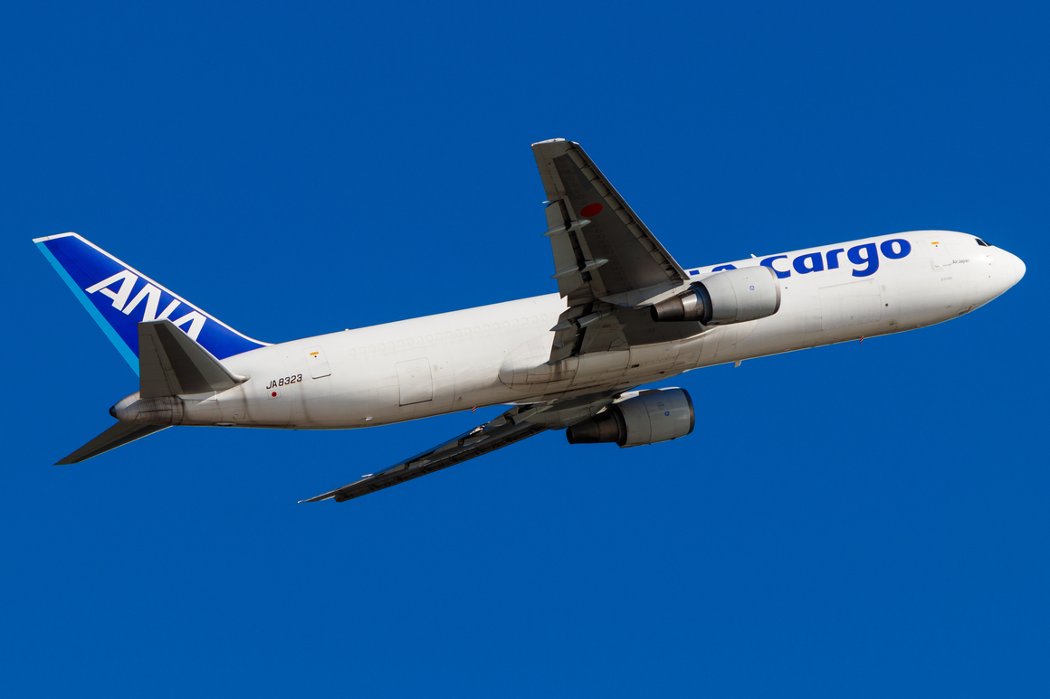Full size: ANA Cargo Boeing 767-300F JA8323 at Hong Kong International Airport