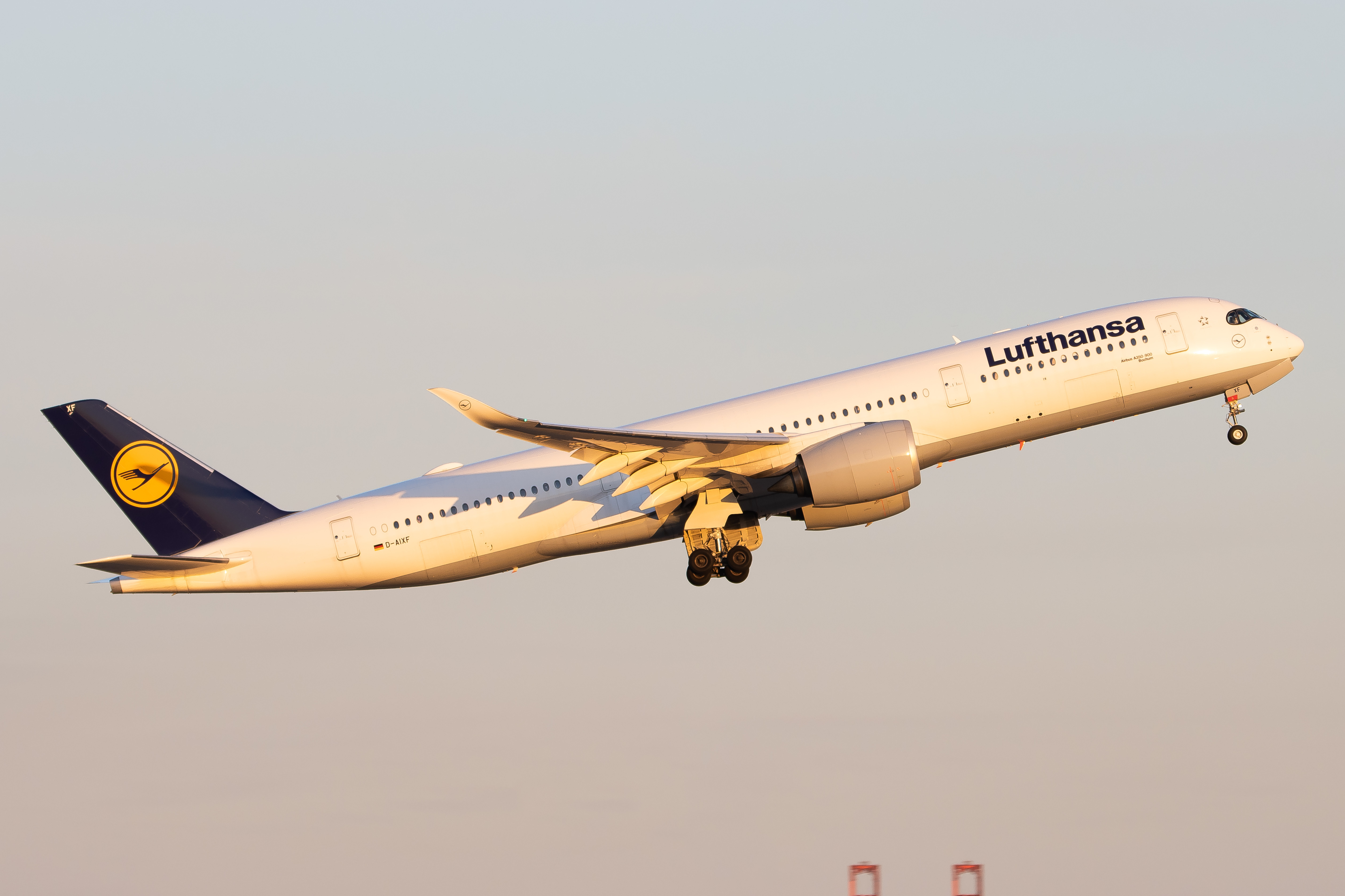 Full size: Lufthansa Airbus A350-900 D-AIXF at Newark Liberty International Airport