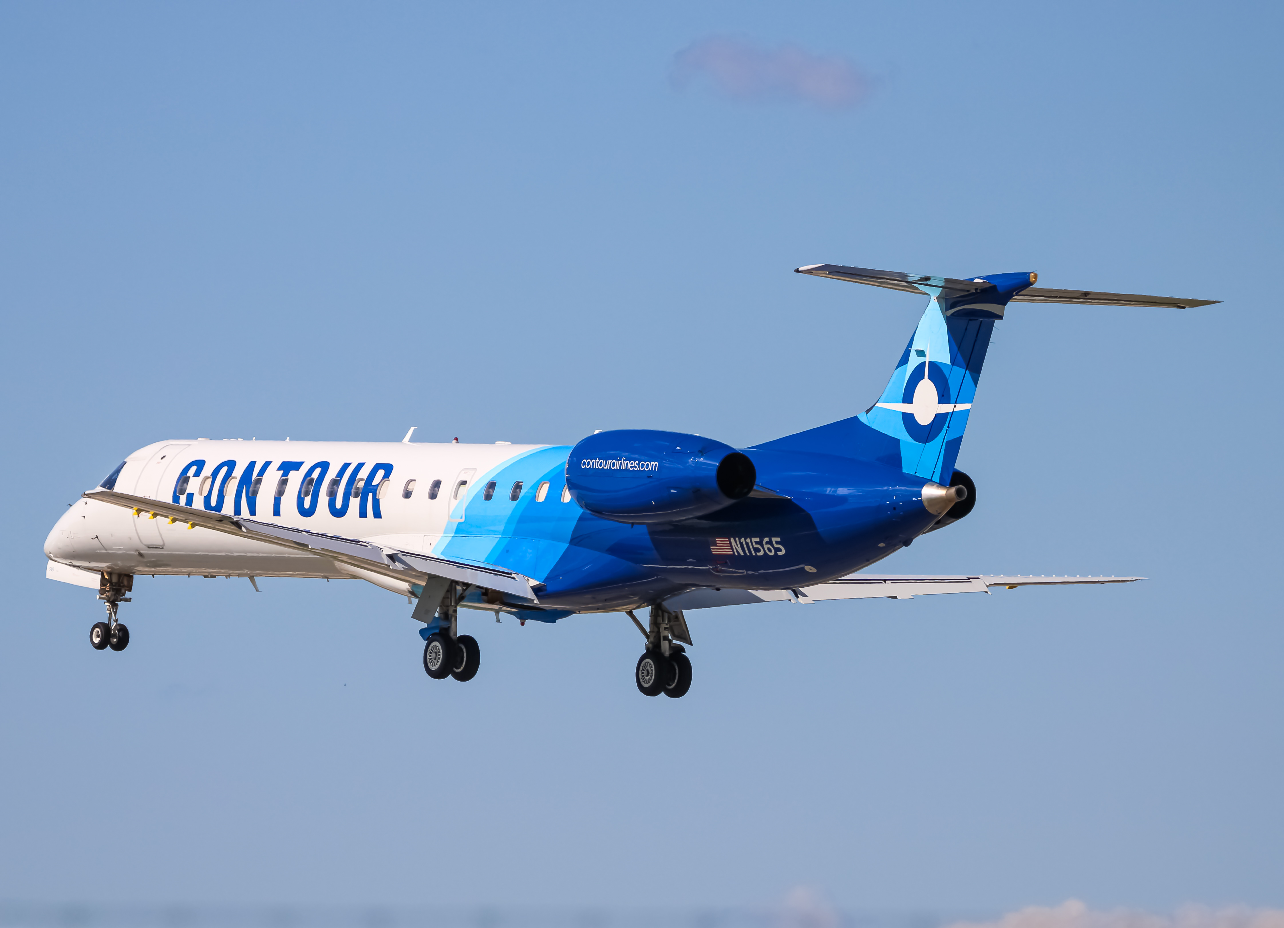 Full size: Contour Airlines Embraer ERJ145 N11565 at Baltimore/Washington International Thurgood Marshall Airport