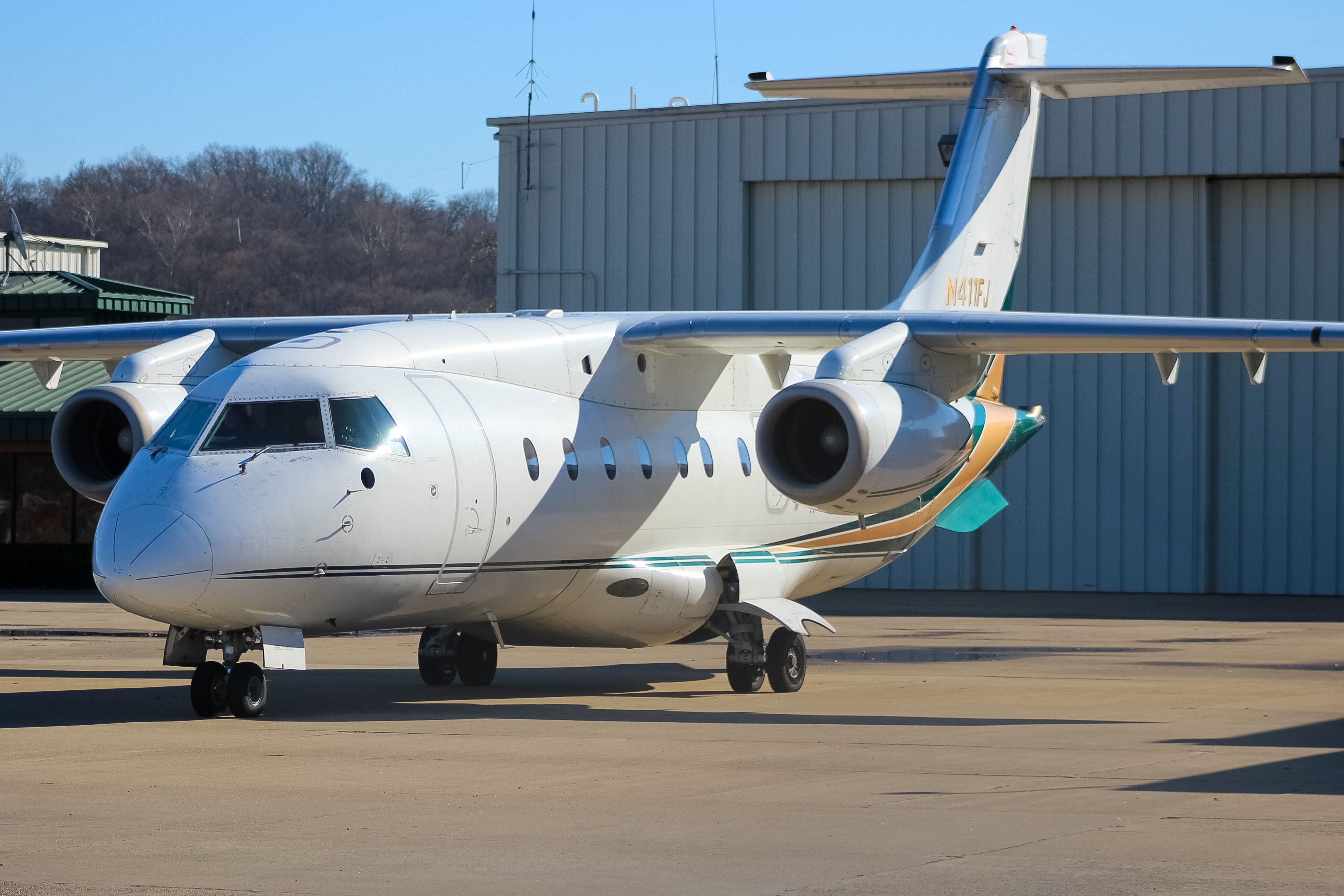 Full size: Ultimate Air Shuttle Dornier 328 JET N411FJ at Cincinnati Municipal Airport/Lunken Field