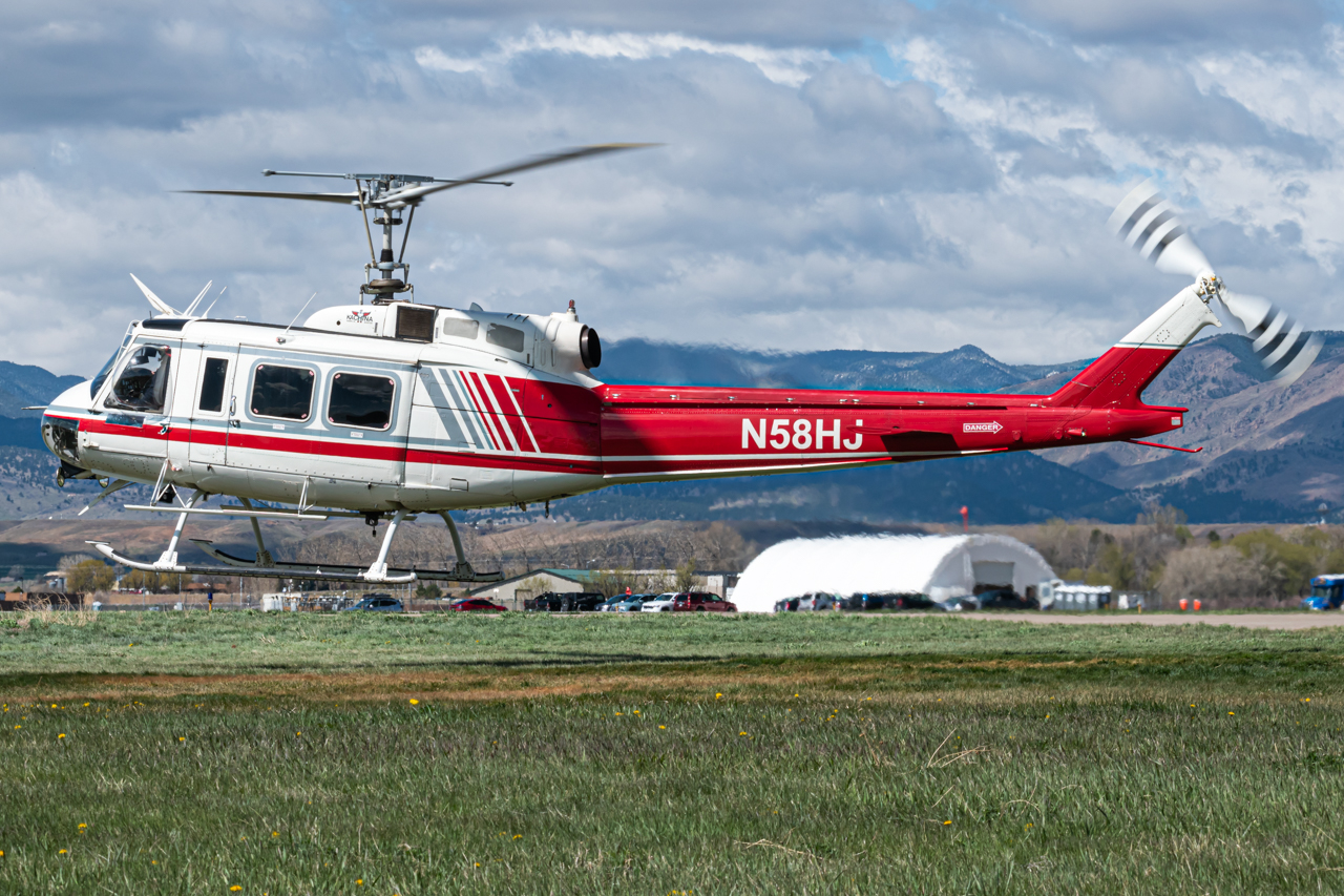 Full size: PRIVATE Bell UH-1 Huey/Iroquois  N58HJ at Vance Brand Airport