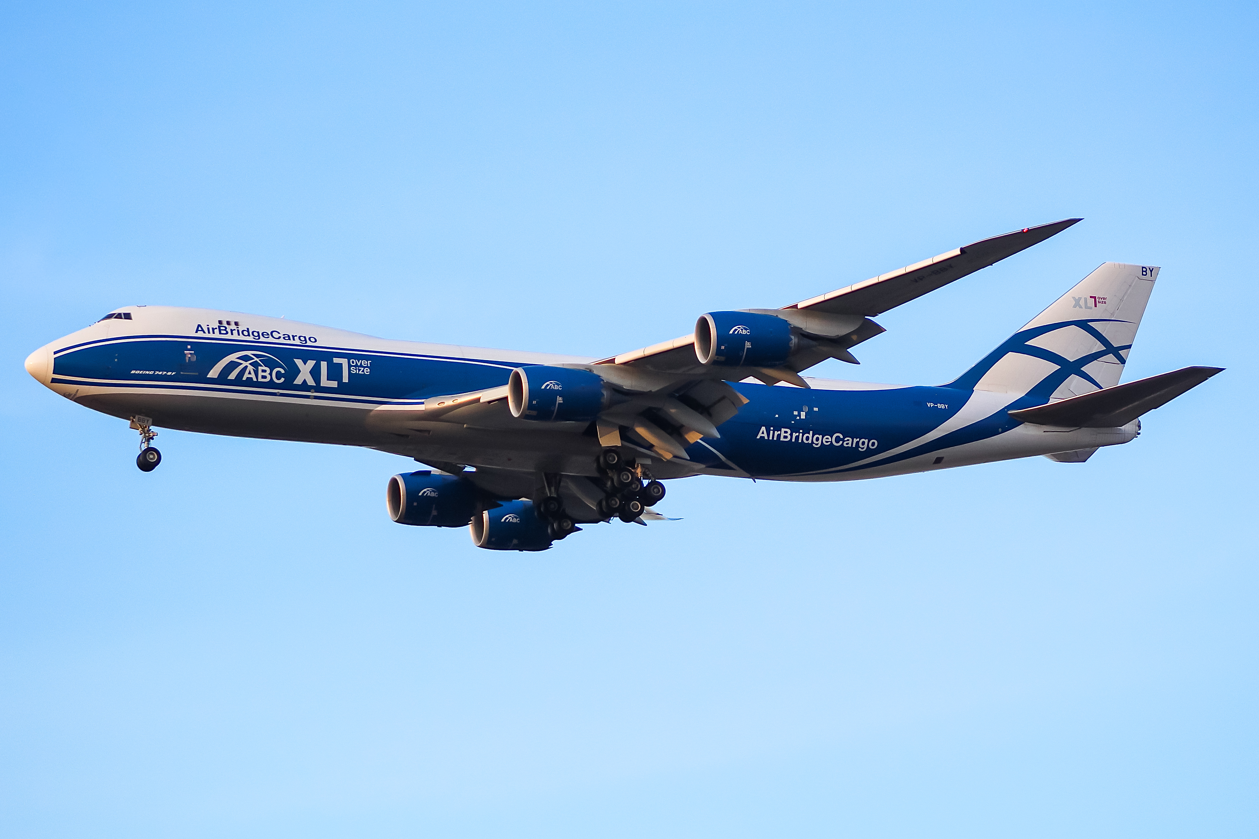 Full size: AirBridge Cargo Boeing 747-8F VP-BBY at Chicago O'Hare International Airport
