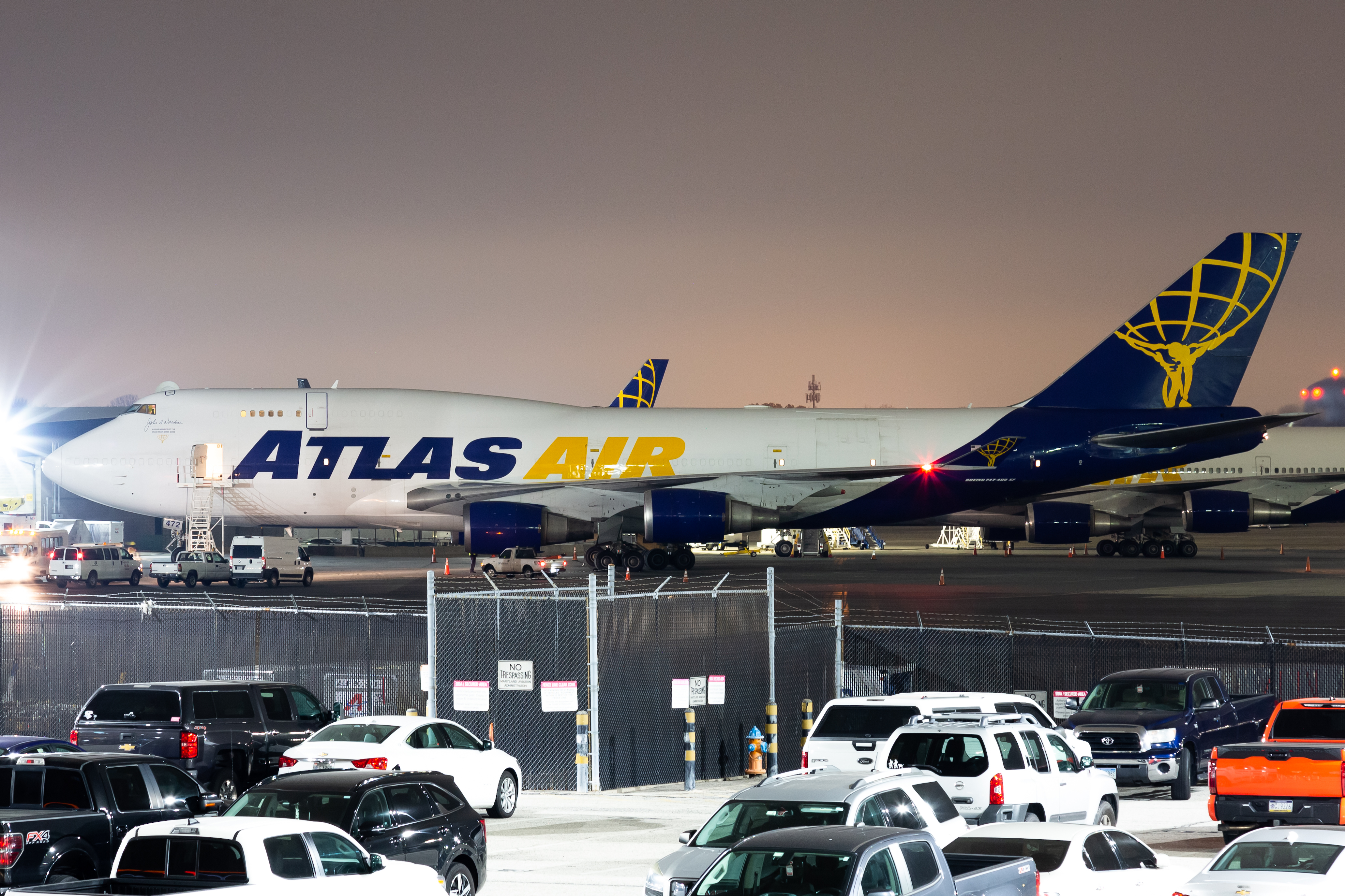 Full size: Atlas Air Boeing 747-400BCF N472MC at Baltimore/Washington International Thurgood Marshall Airport
