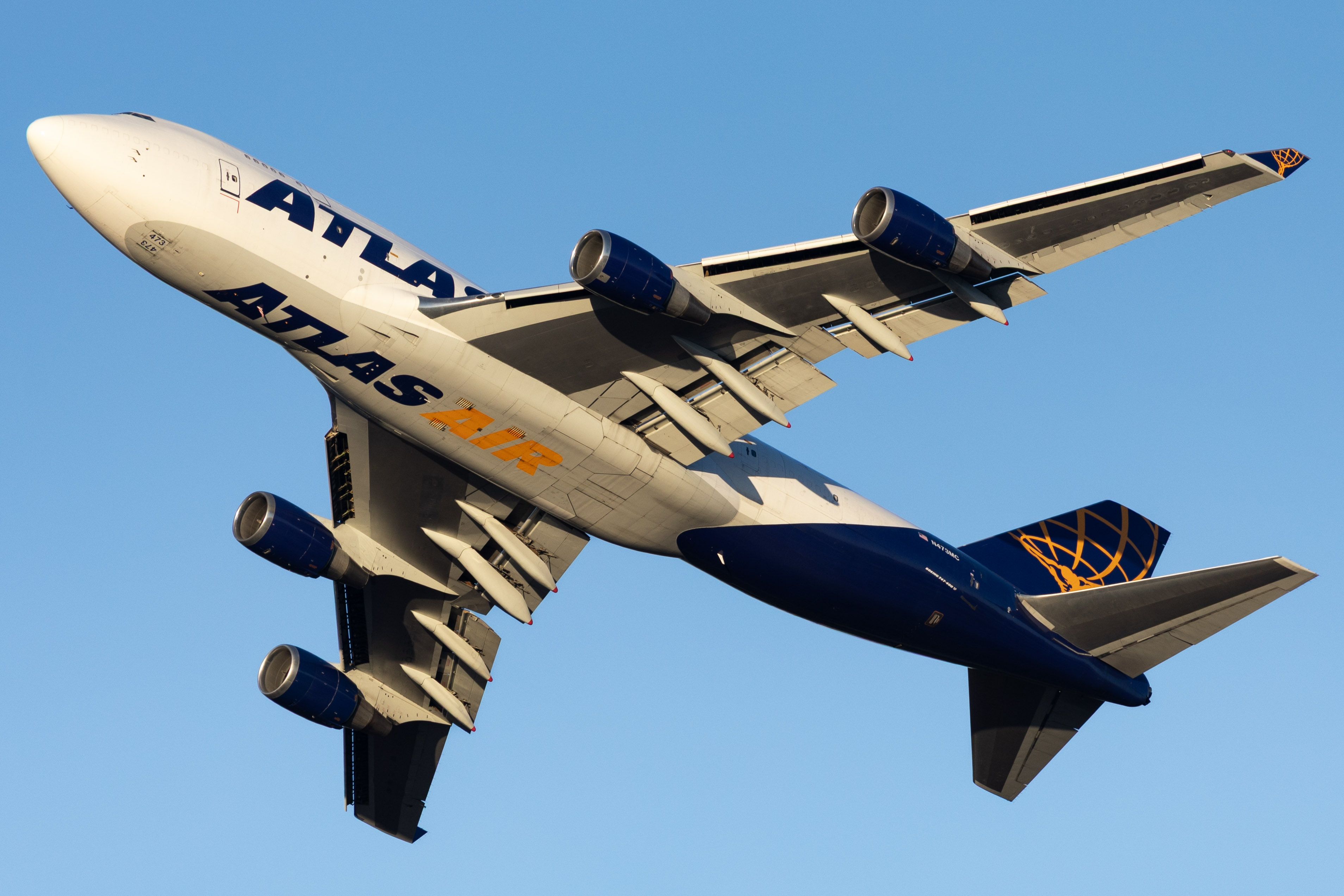 Full size: Atlas Air Boeing 747-400F N473MC at Houston-George Bush Intercontinental Airport