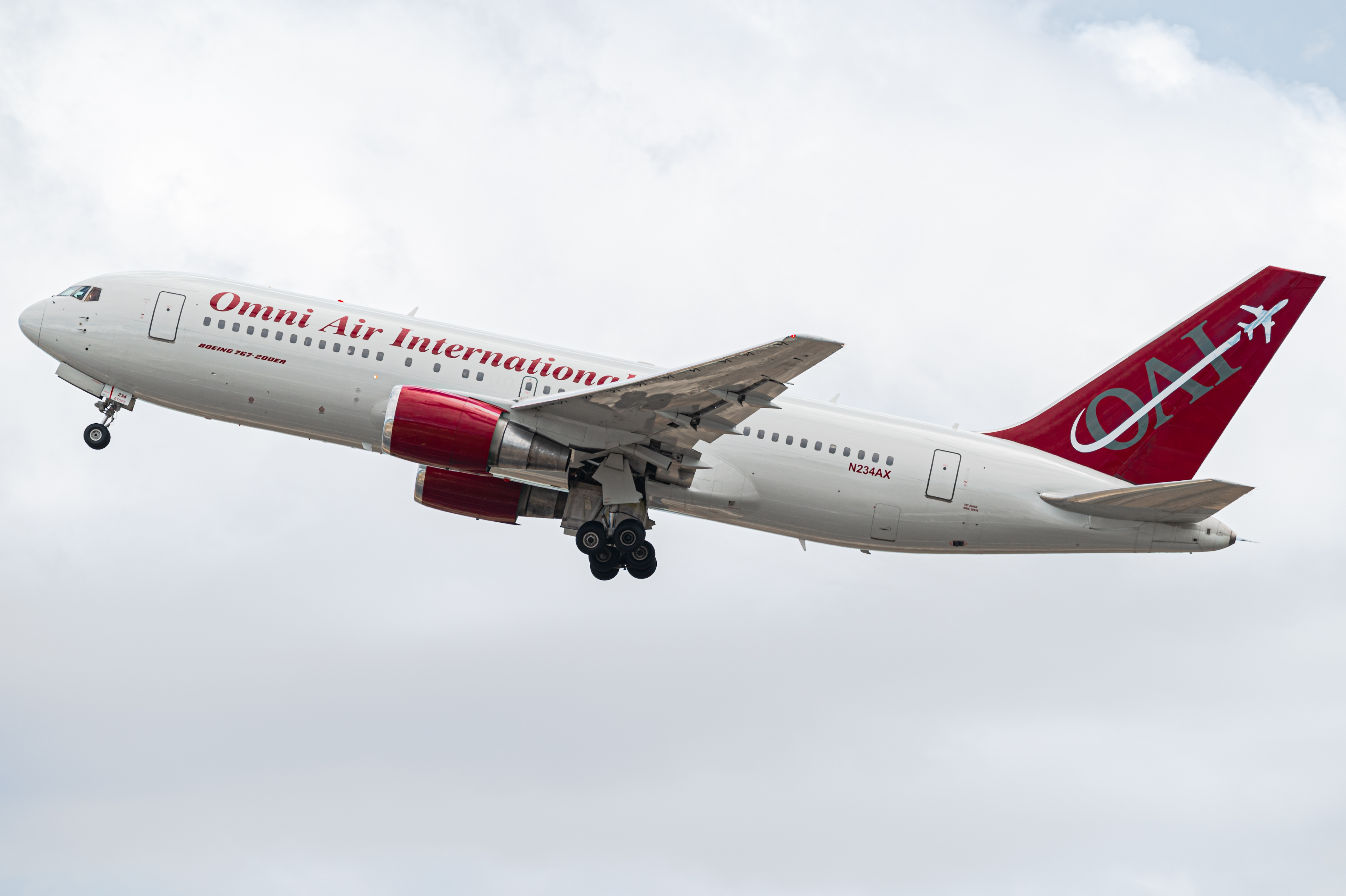 Full size: Omni Air International Boeing 767-200 N234AX at Daniel K Inouye International Airport