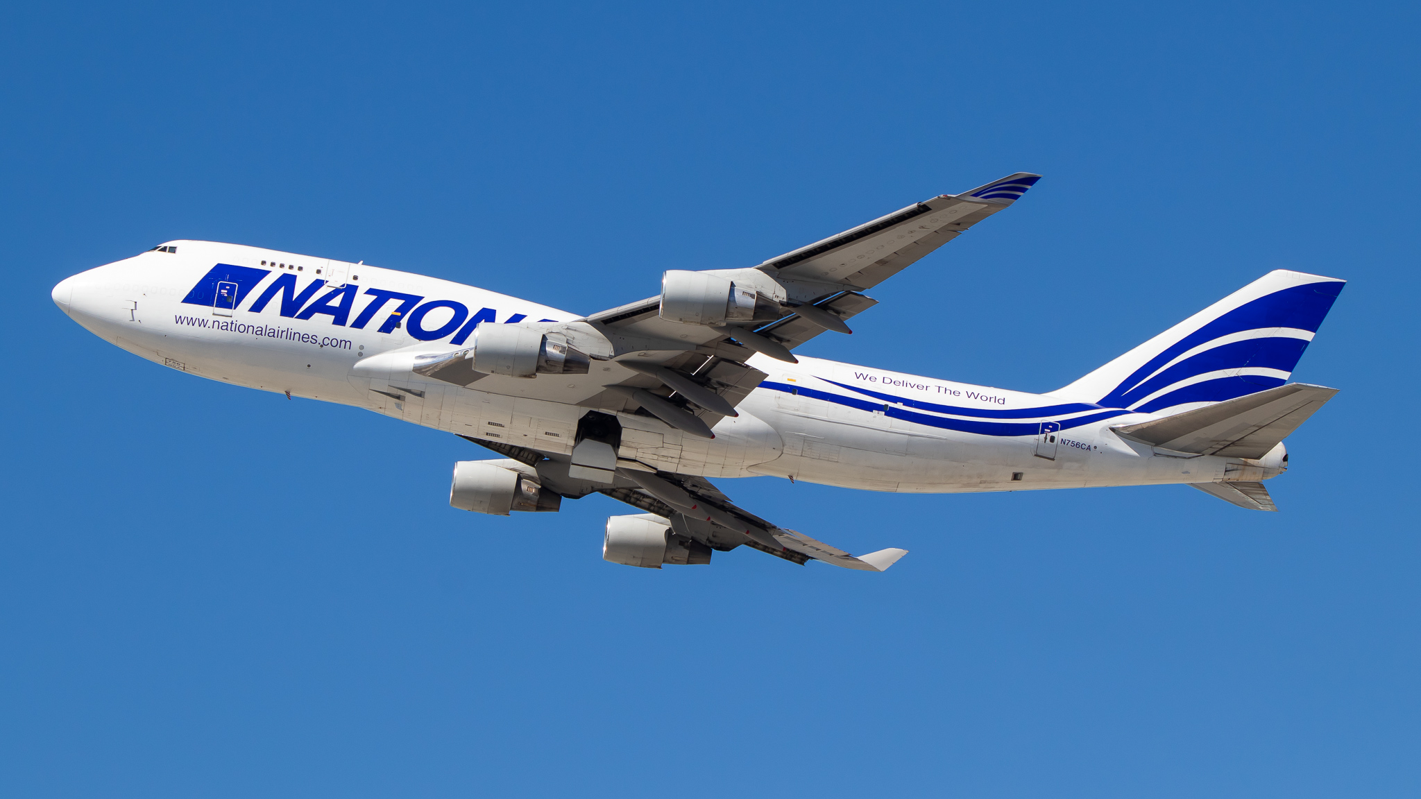 Full size: National Airlines Boeing 747-400F N756CA at Los Angeles International Airport