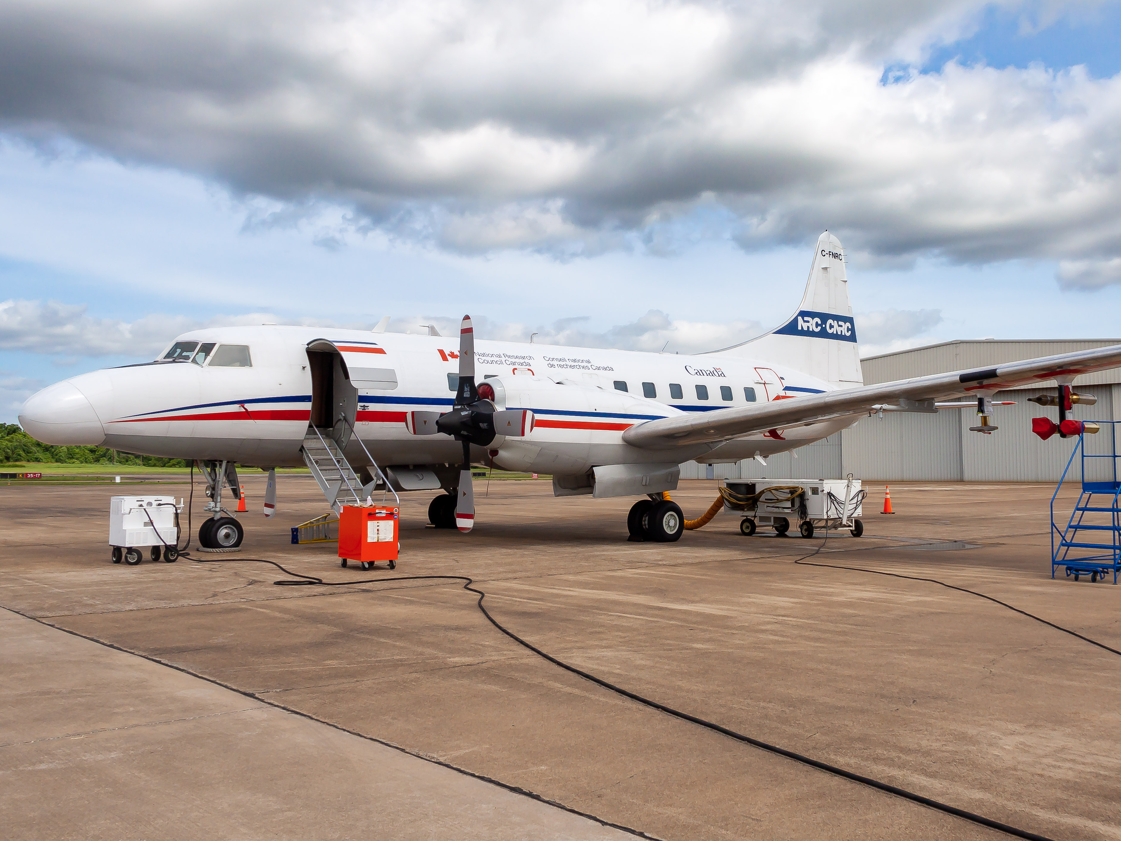 Full size: National Research Council Canada Convair CV-580 C-FNRC at Sugar Land Regional Airport