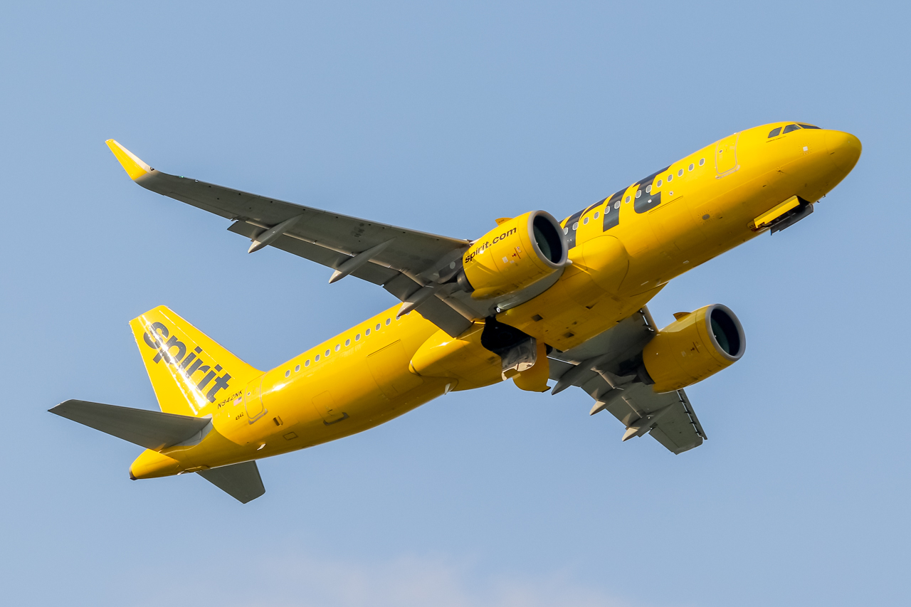Full size: Spirit Airlines Airbus A320NEO N542NK at Baltimore/Washington International Thurgood Marshall Airport