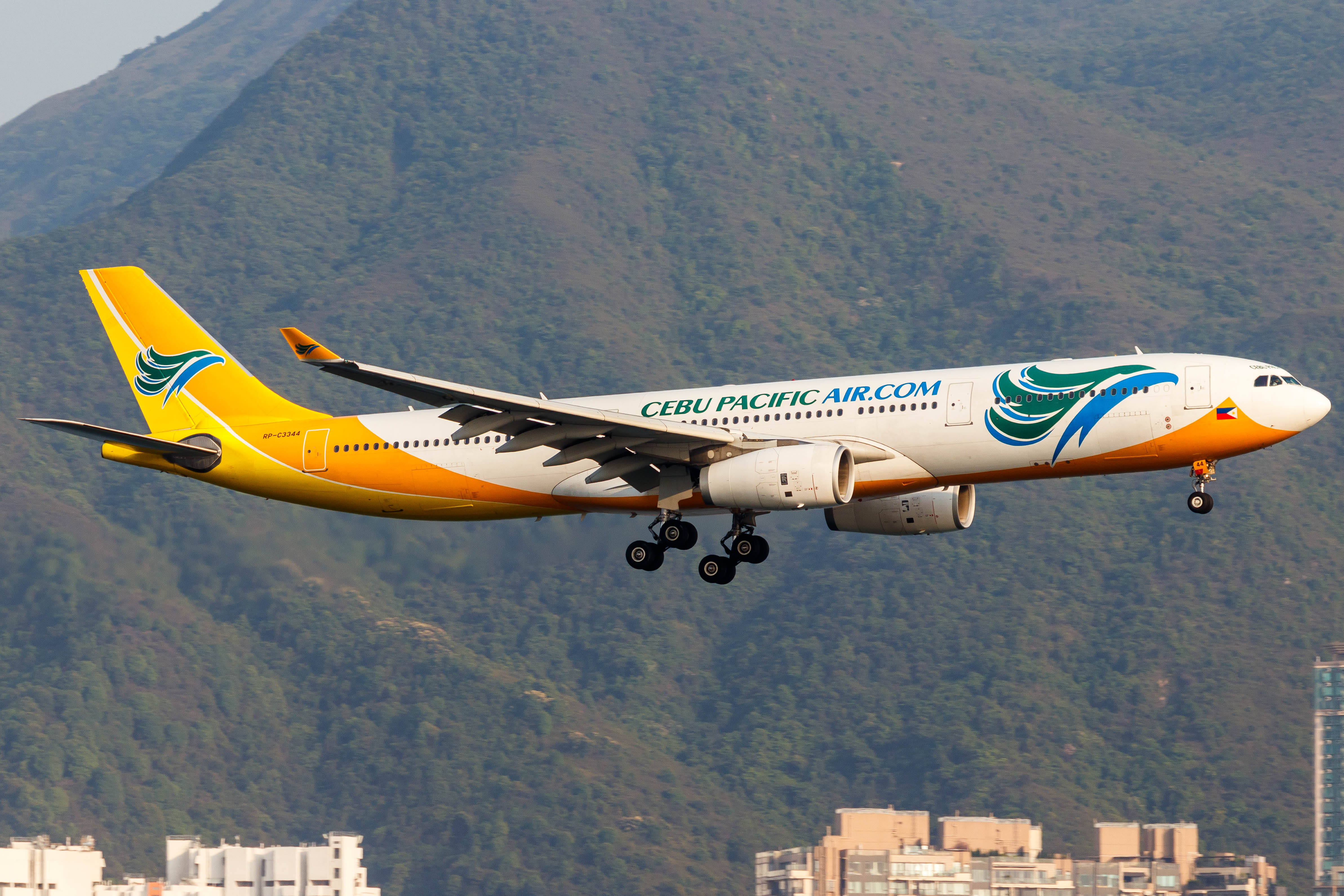 Full size: Cebu Pacific Airbus A330-300 RP-C3344 at Hong Kong International Airport