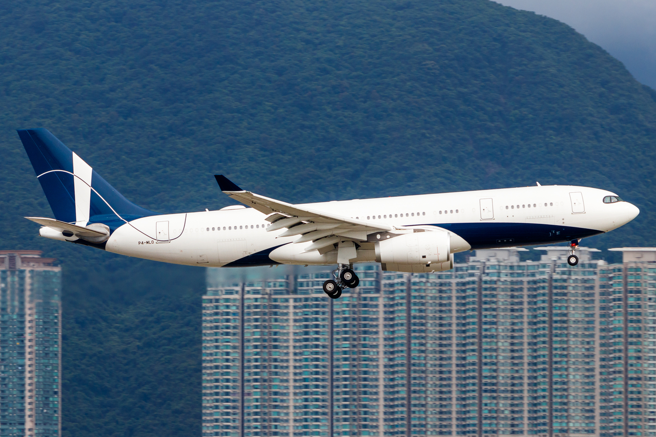 Full size: PRIVATE Airbus A330-200 P4-MLO at Hong Kong International Airport