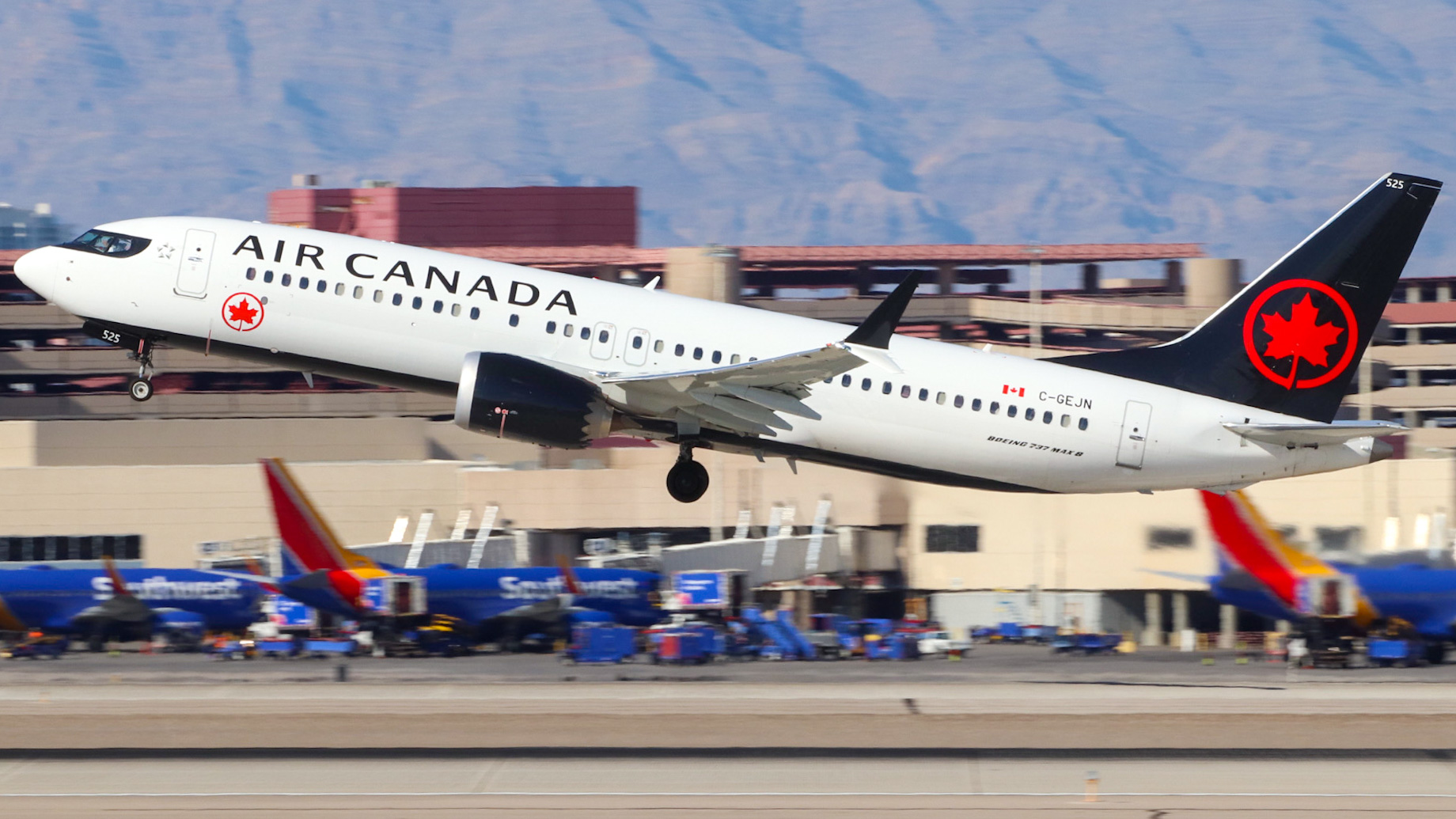 Full size: Air Canada Boeing 737 MAX 8 C-GEJN at Harry Reid International Airport