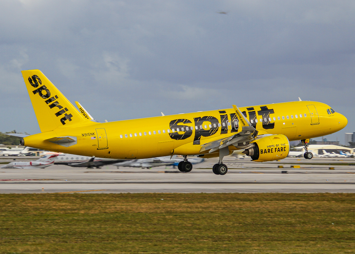 Full size: Spirit Airlines Airbus A320NEO N915NK at Fort Lauderdale/Hollywood International Airport