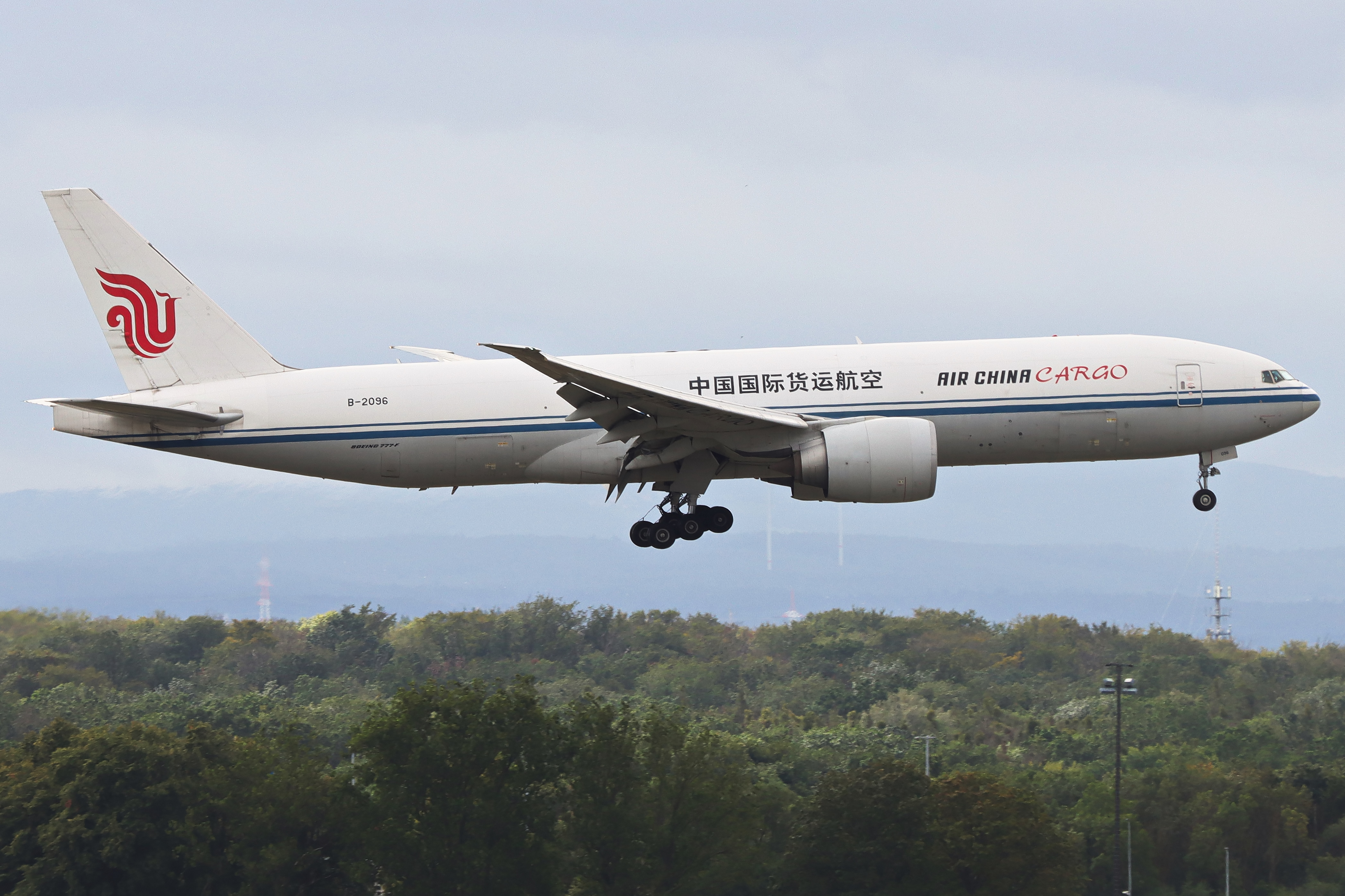 Full size: Air China Cargo Boeing 777-F B-2096 at Frankfurt International Airport