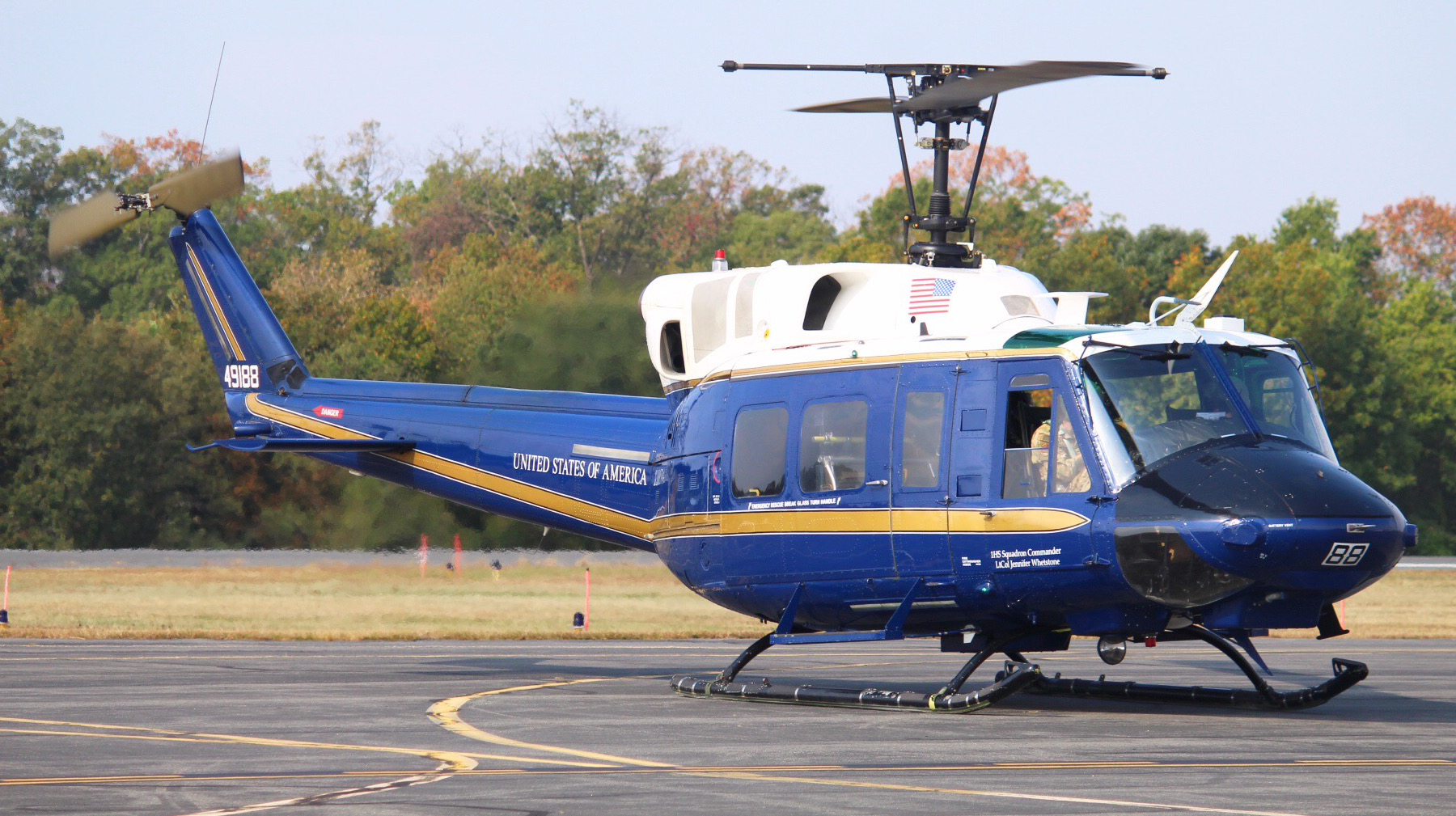 Full size: USAF - United States Air Force Bell HH-1H Huey 74-1988 at Leesburg Executive Airport