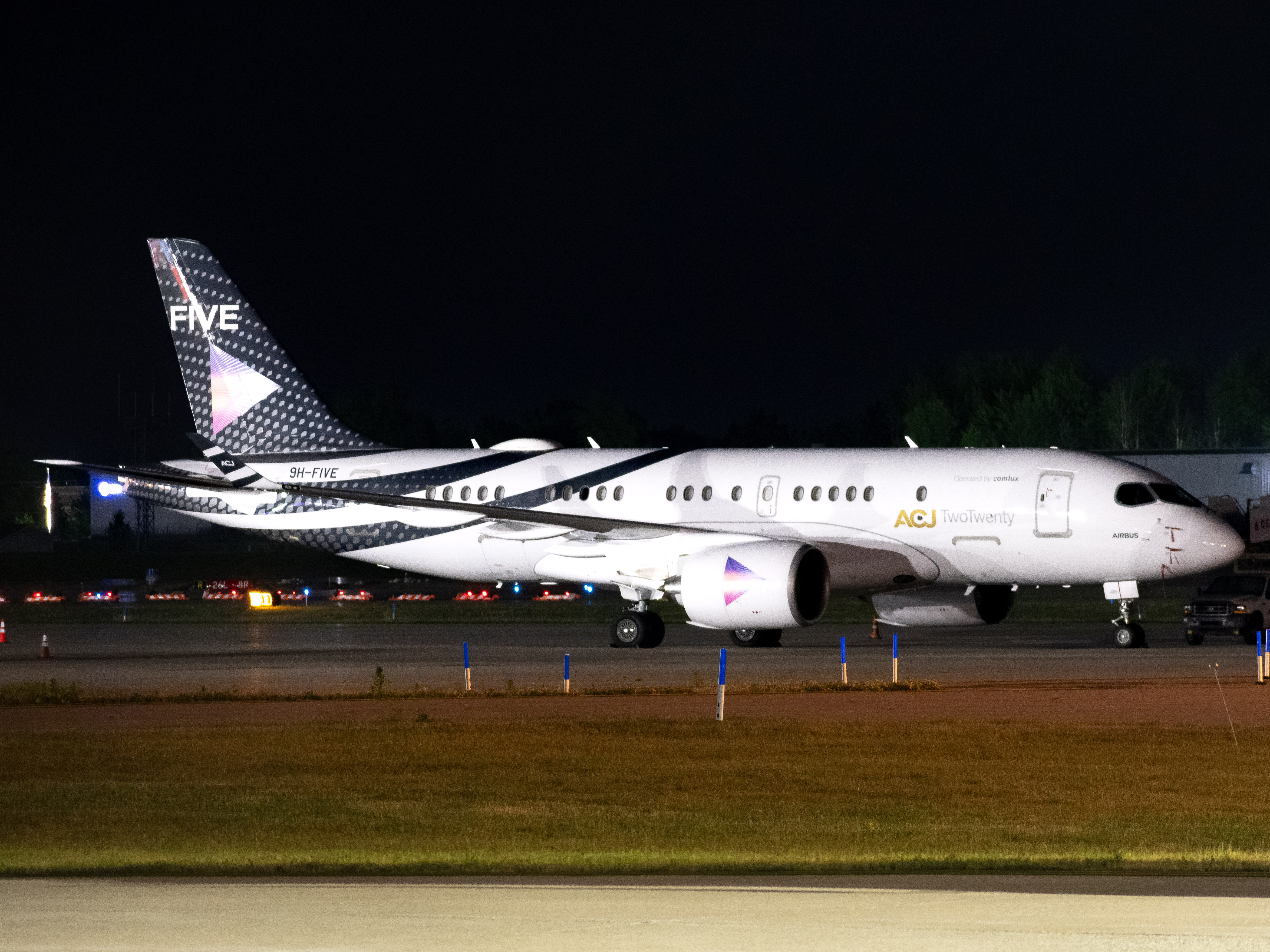 Full size: Comlux Malta Airbus A220-100 9H-FIVE at Gerald R Ford International Airport