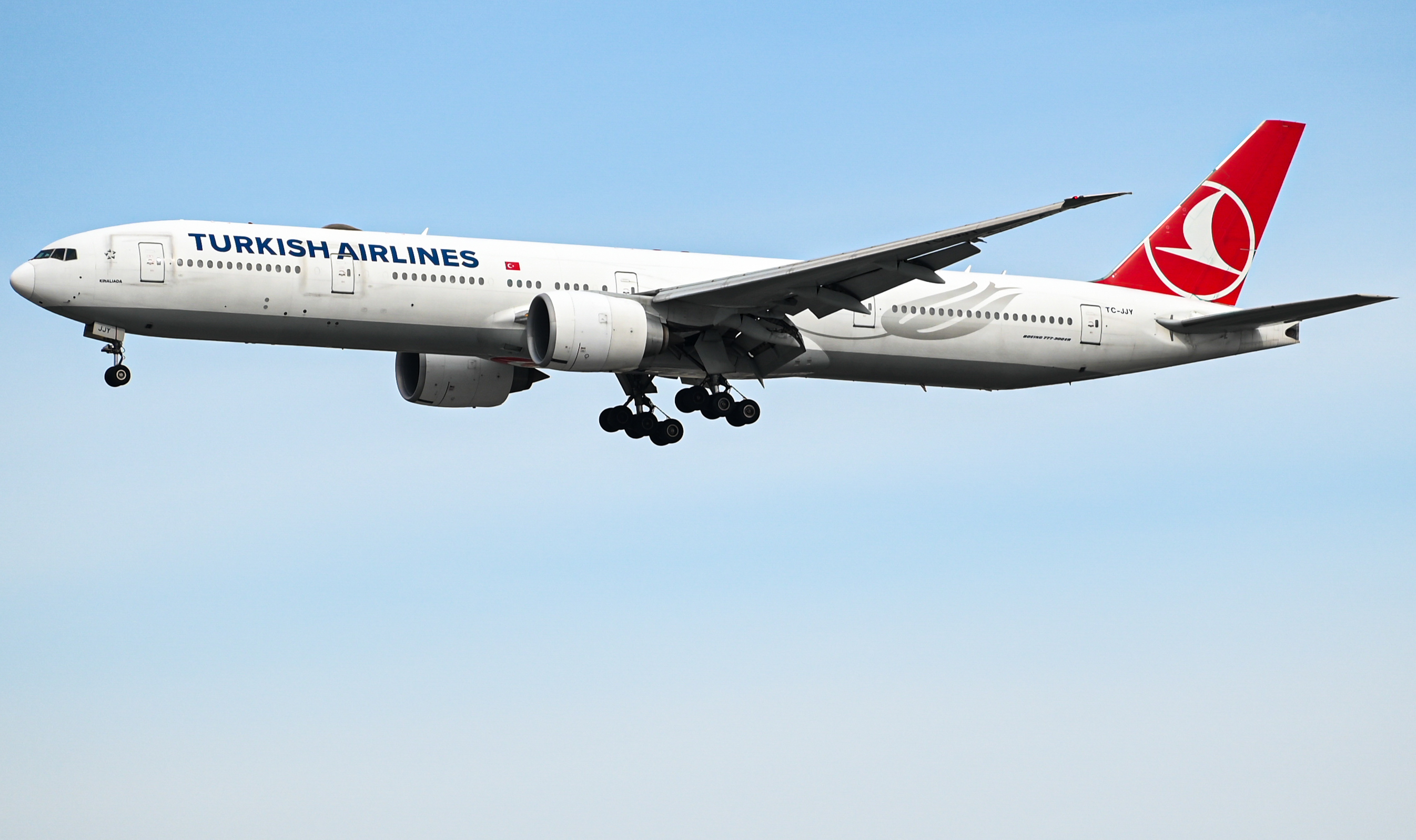 Full size: Turkish Airlines Boeing 777-300ER TC-JJY at Los Angeles International Airport