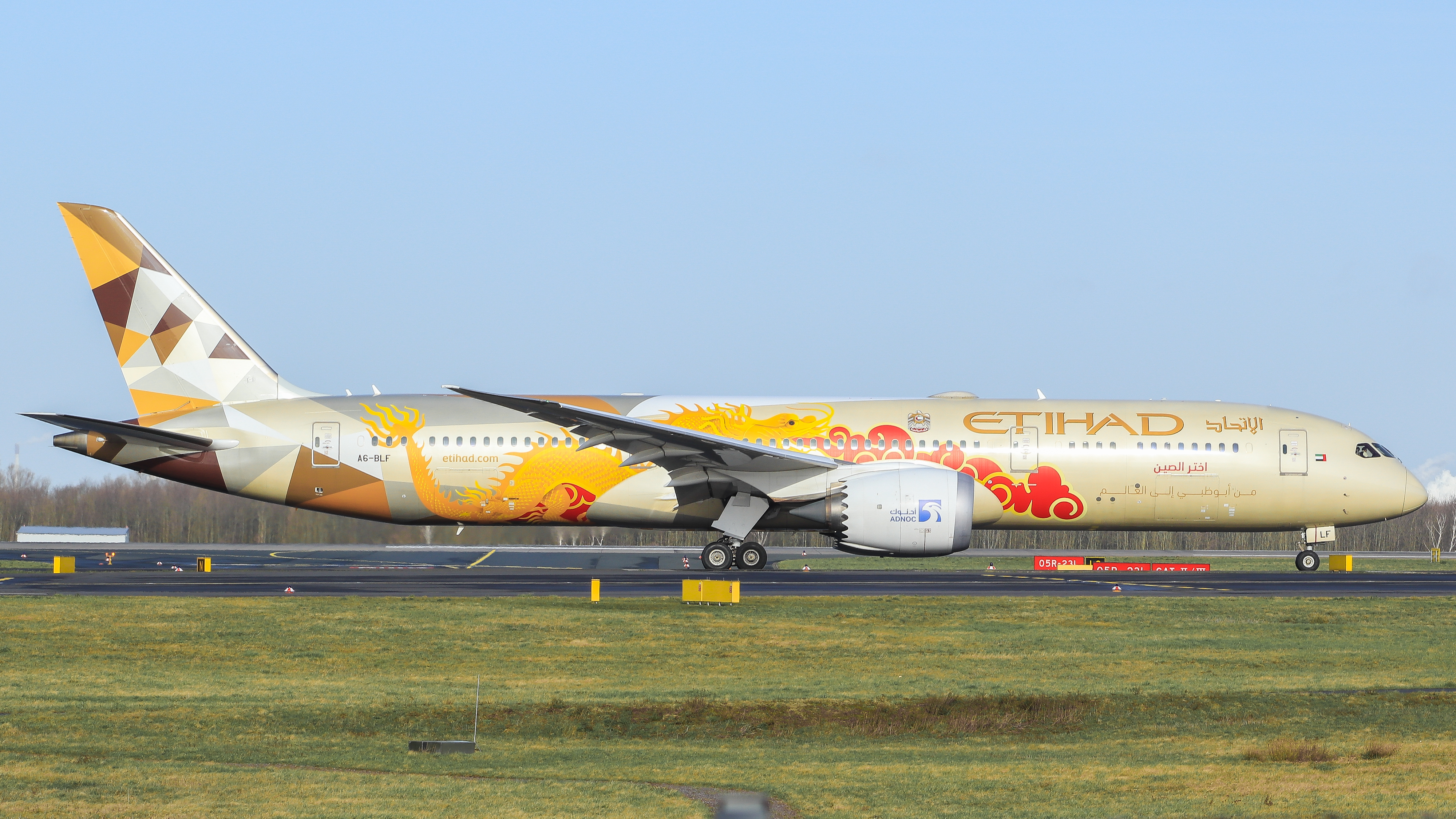 Full size: Etihad Airways Boeing 787-9 A6-BLF at Dusseldorf International Airport