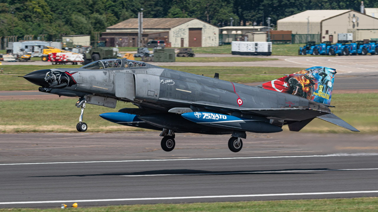 Full size: Turkish Air Force McDonnell Douglas F-4E Phantom ll 73-1023 at Fairford Airport