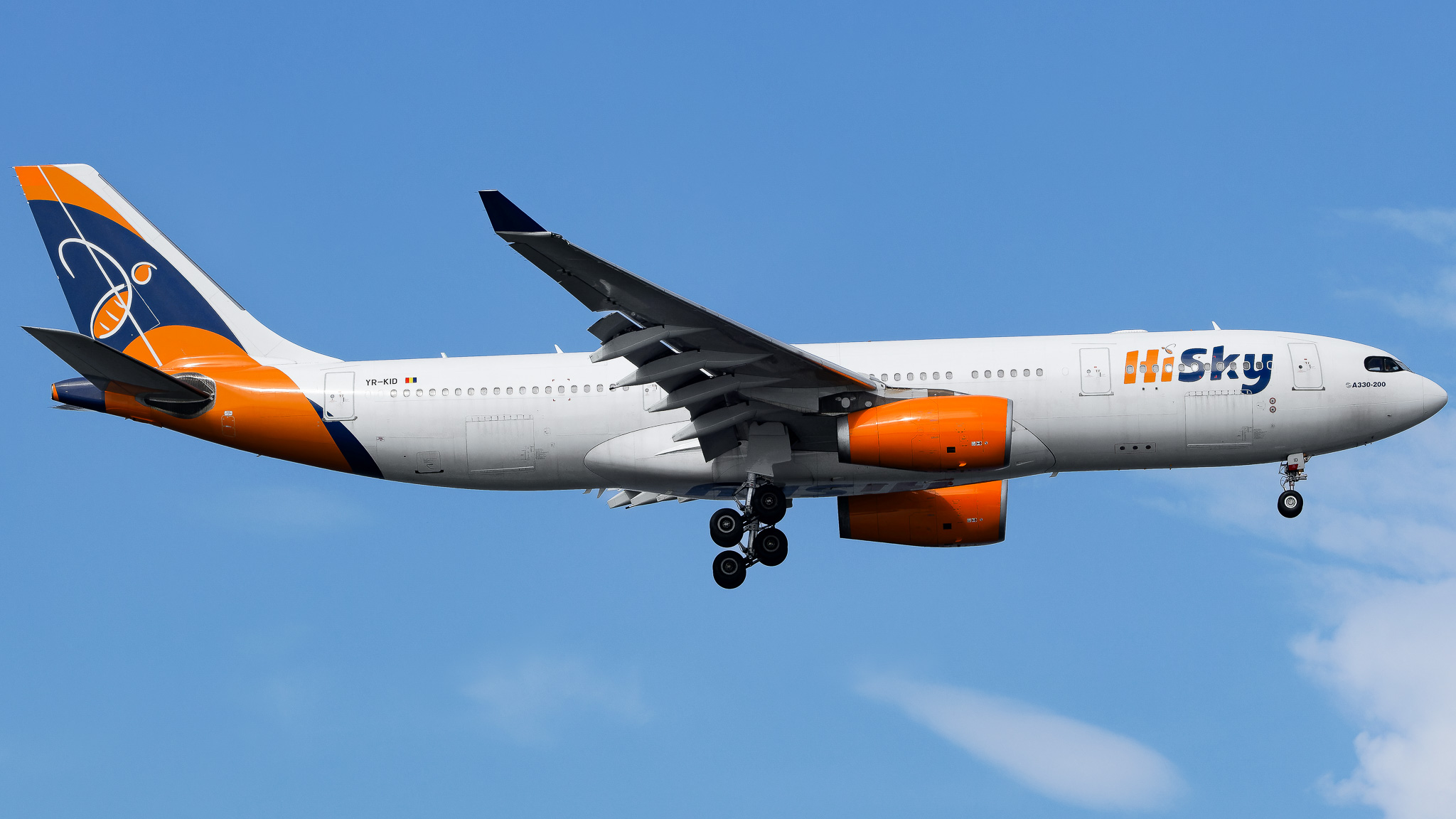Full size: HiSky Airbus A330-200 YR-KID at John F. Kennedy International Airport