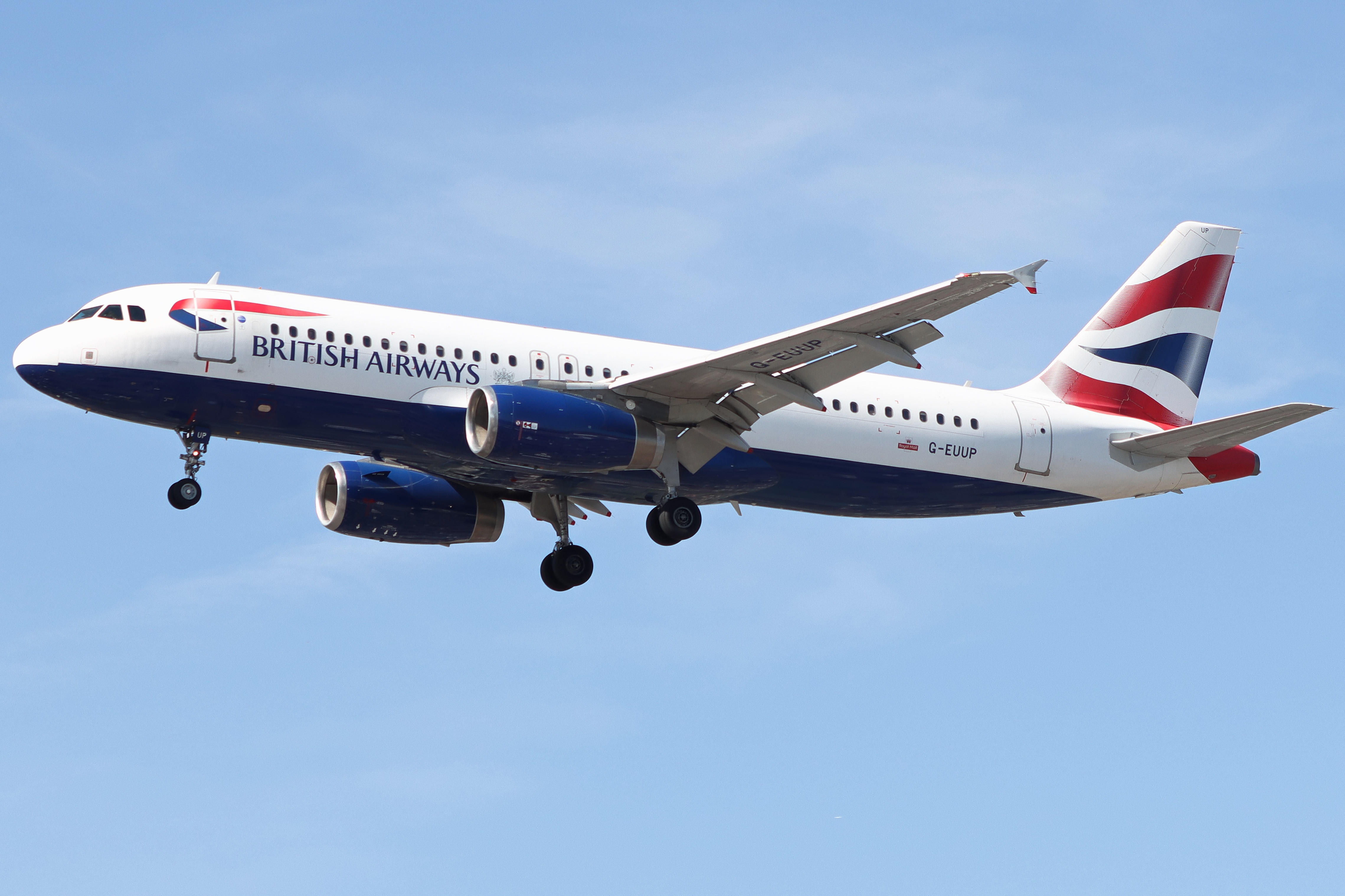 Full size: British Airways Airbus A320 G-EUUP at London Heathrow International Airport