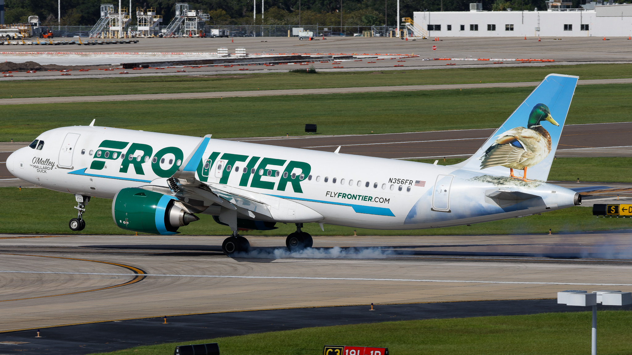 Full size: Frontier Airlines Airbus A320NEO N356FR at Tampa International Airport