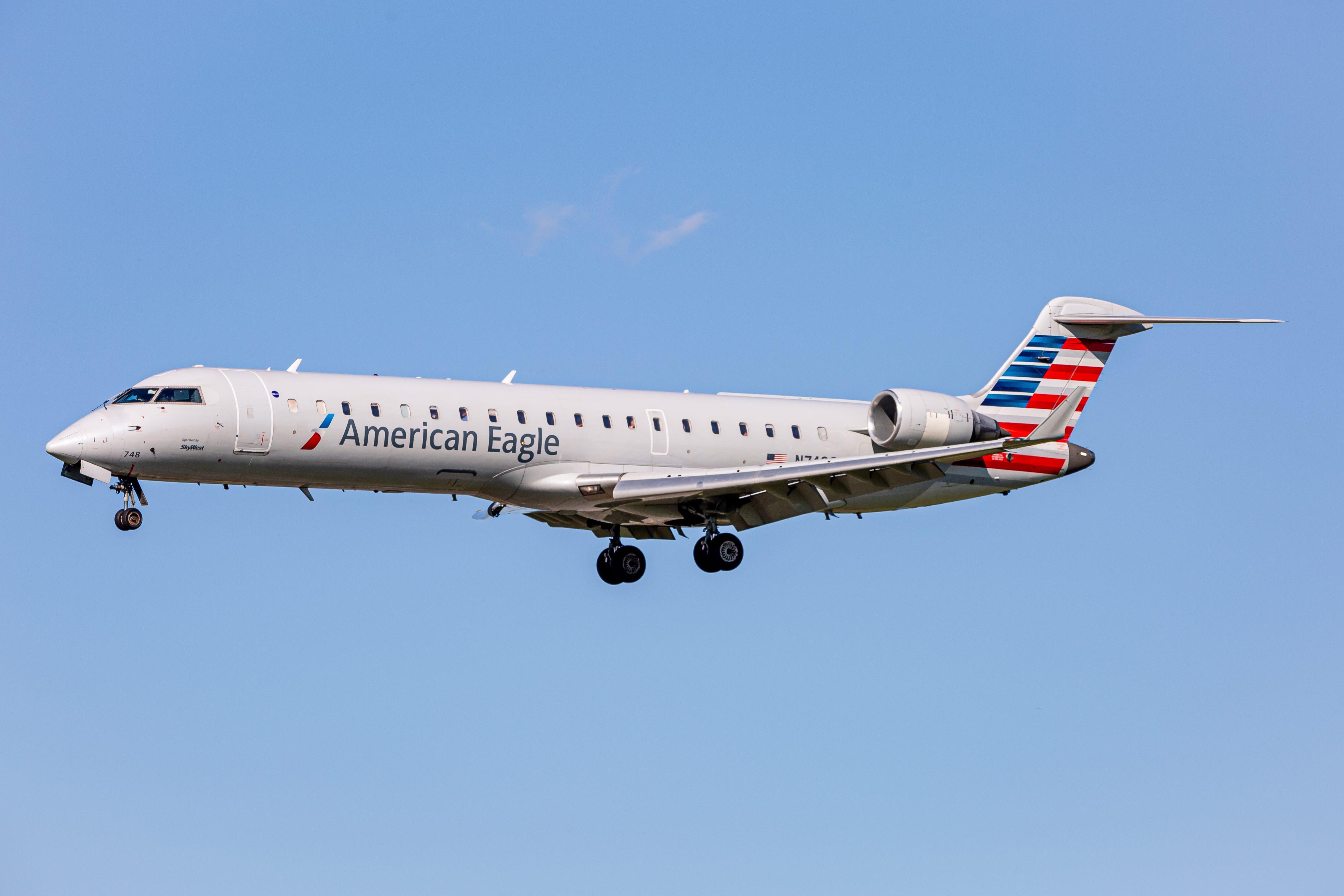 Full size: American Eagle Mitsubishi CRJ-700 N748SK at Baltimore/Washington International Thurgood Marshall Airport