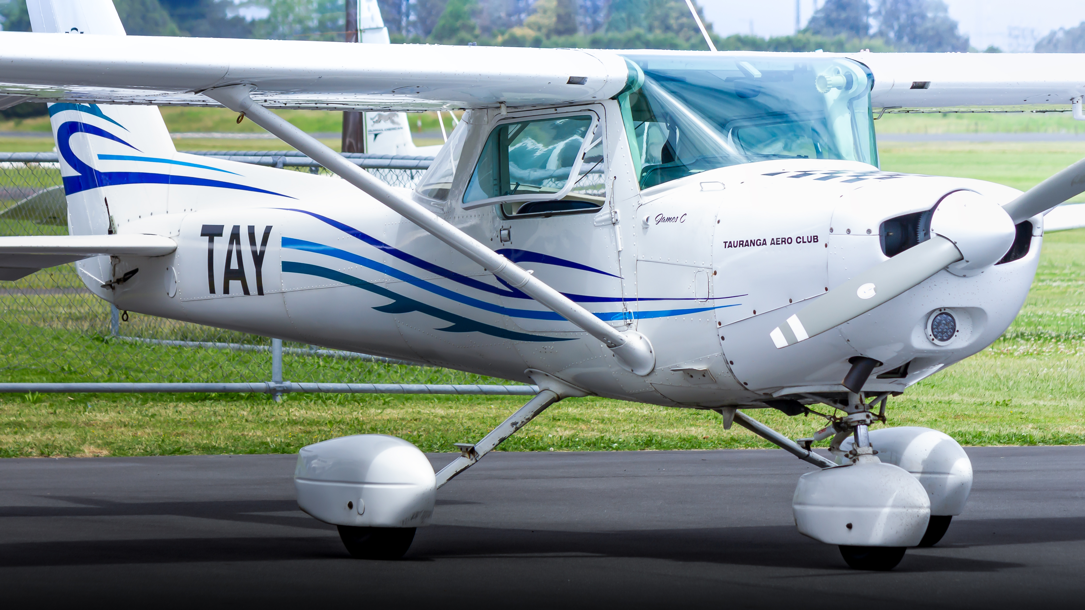 Full size: Tauranga Aero Club Cessna 152 ZK-TAY at Tauranga Airport