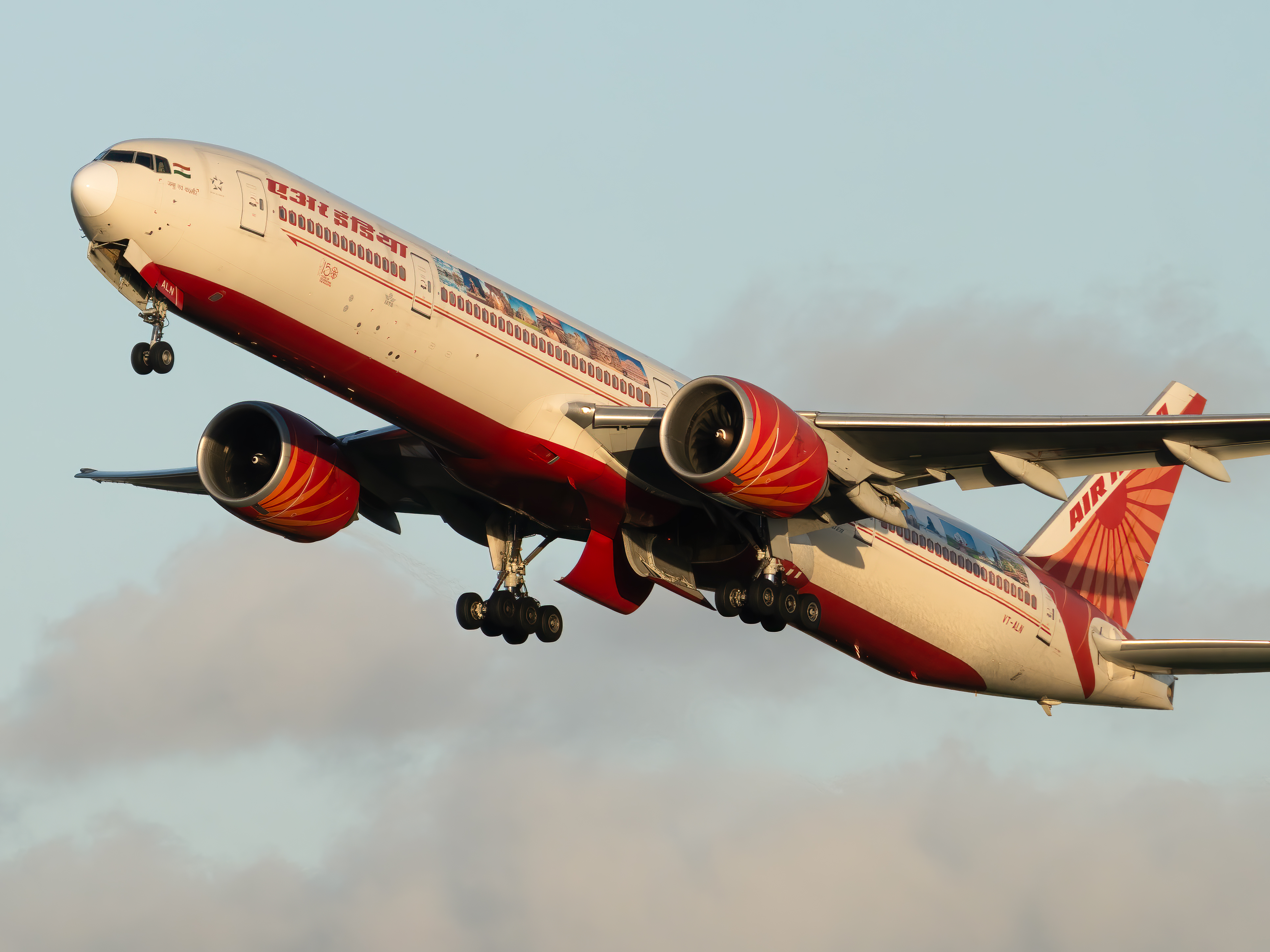 Full size: Air India Boeing 777-300ER VT-ALN at London Heathrow International Airport