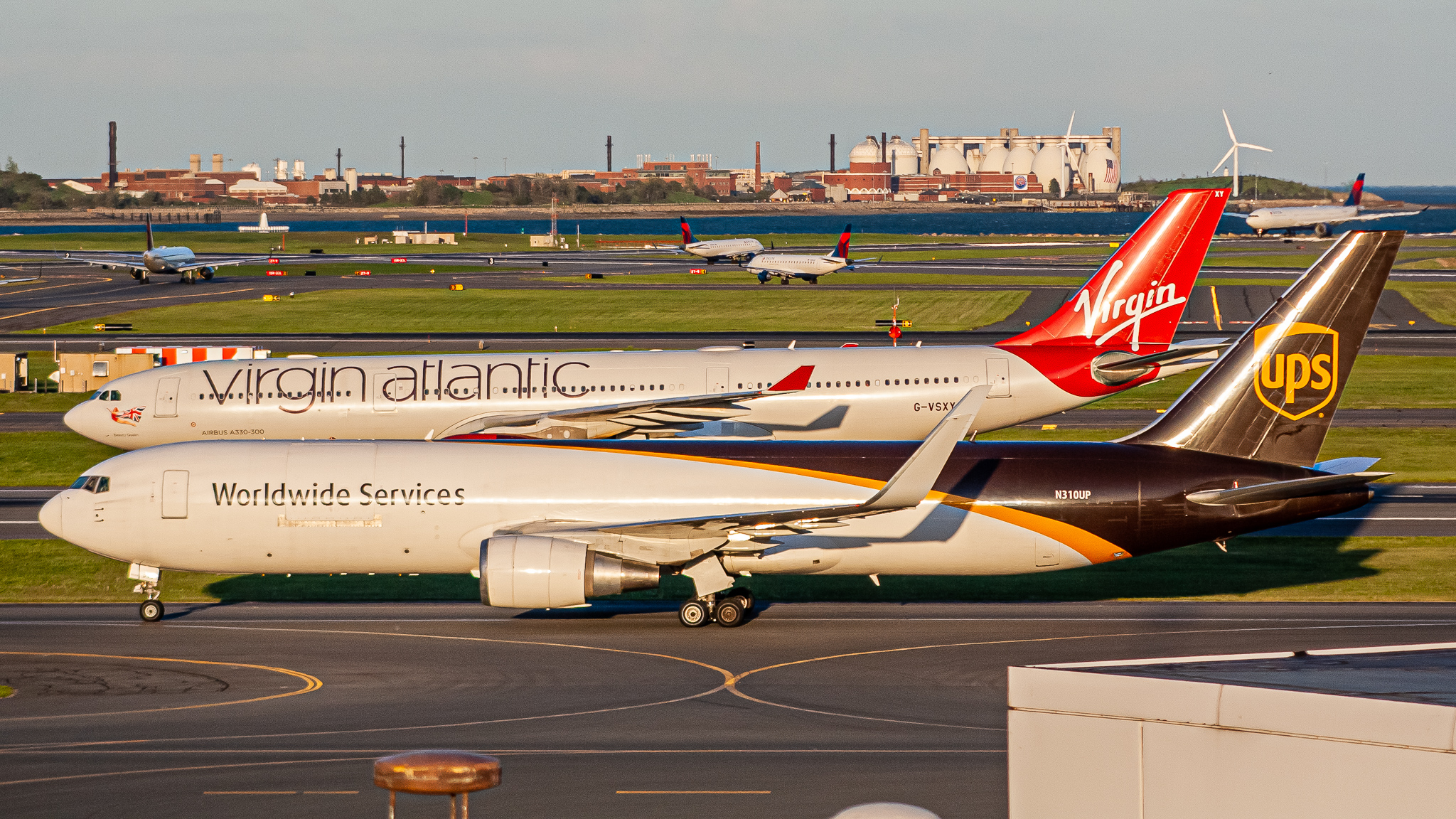 Full size: United Parcel Service Boeing 767-300F N310UP at General Edward Lawrence Logan International Airport