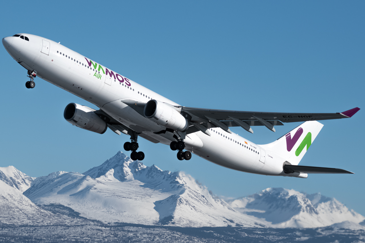 Full size: Wamos Air Airbus A330-300 EC-NOF at Anchorage Ted Stevens International Airport