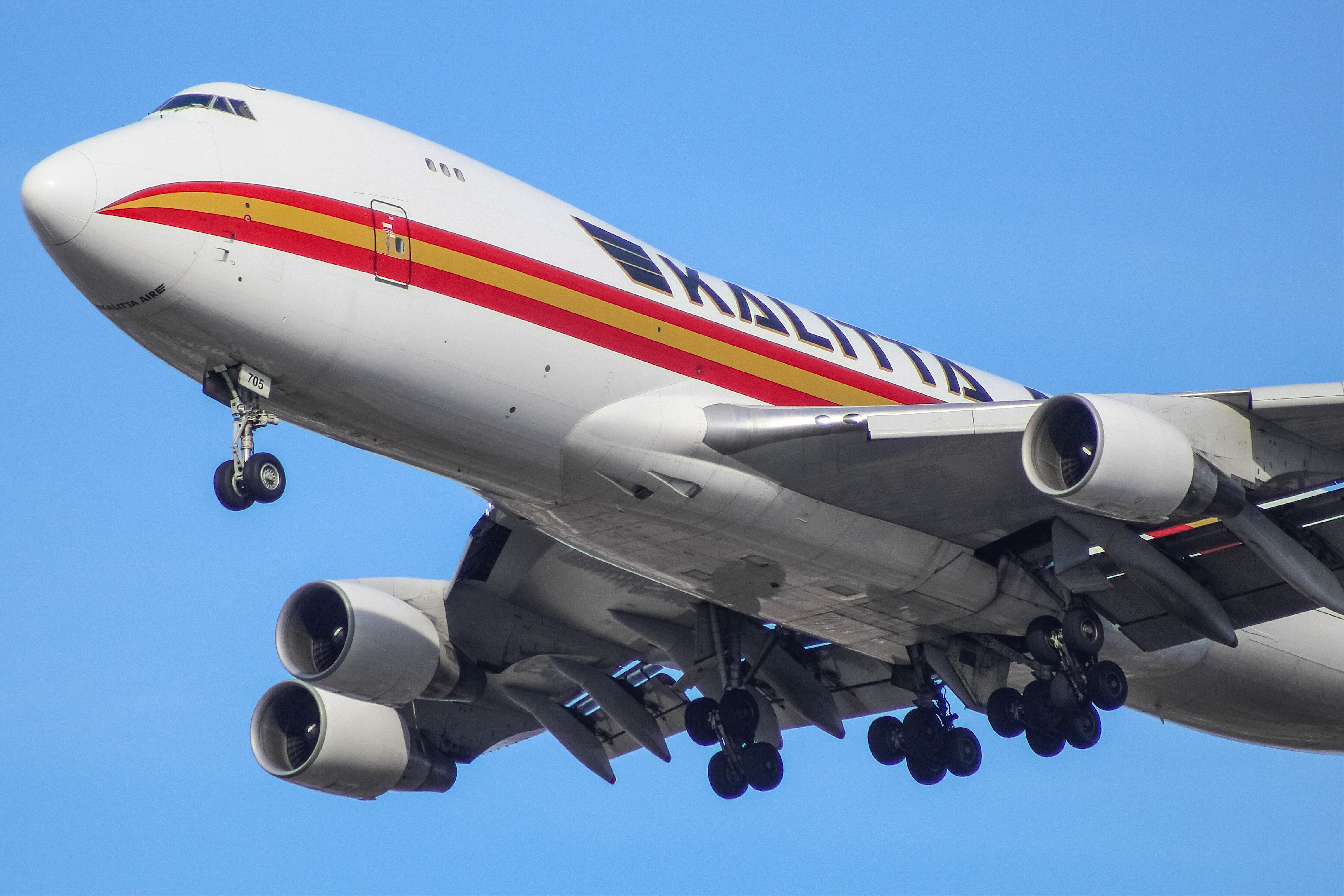 Full size: Kalitta Air Boeing 747-400F N705CK at Chicago O'Hare International Airport
