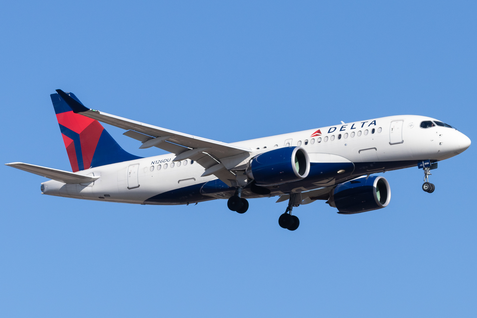 Full size: Delta Airlines Airbus A220-100 N126DU at San Antonio International Airport