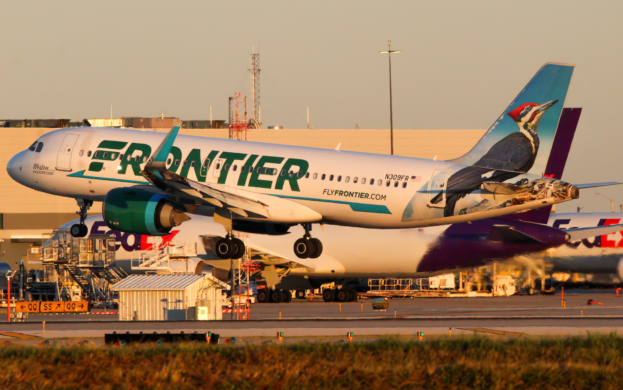 Full size: Frontier Airlines Airbus A320NEO N309FR at Chicago O'Hare International Airport