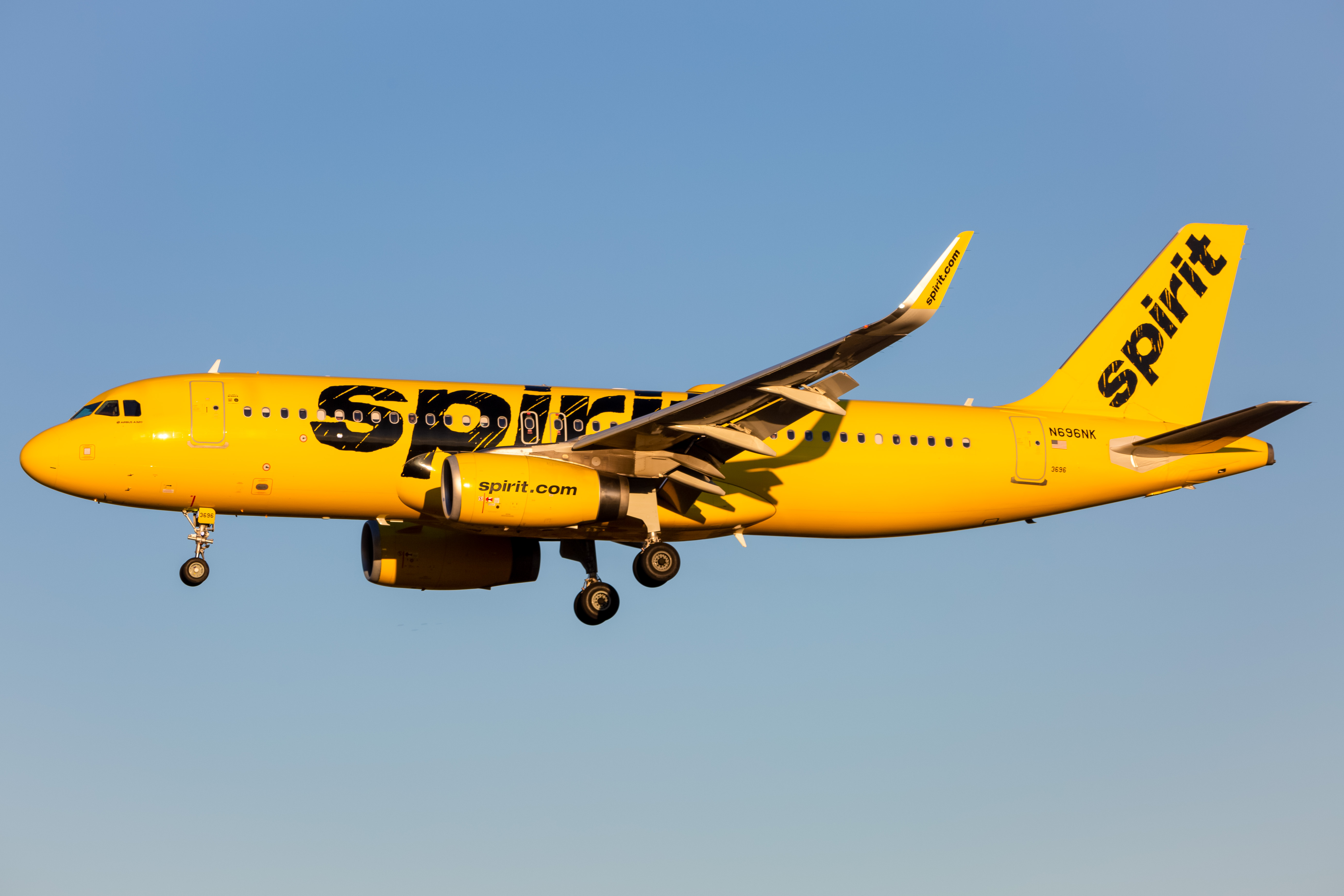 Full size: Spirit Airlines Airbus A320 N696NK at Baltimore/Washington International Thurgood Marshall Airport