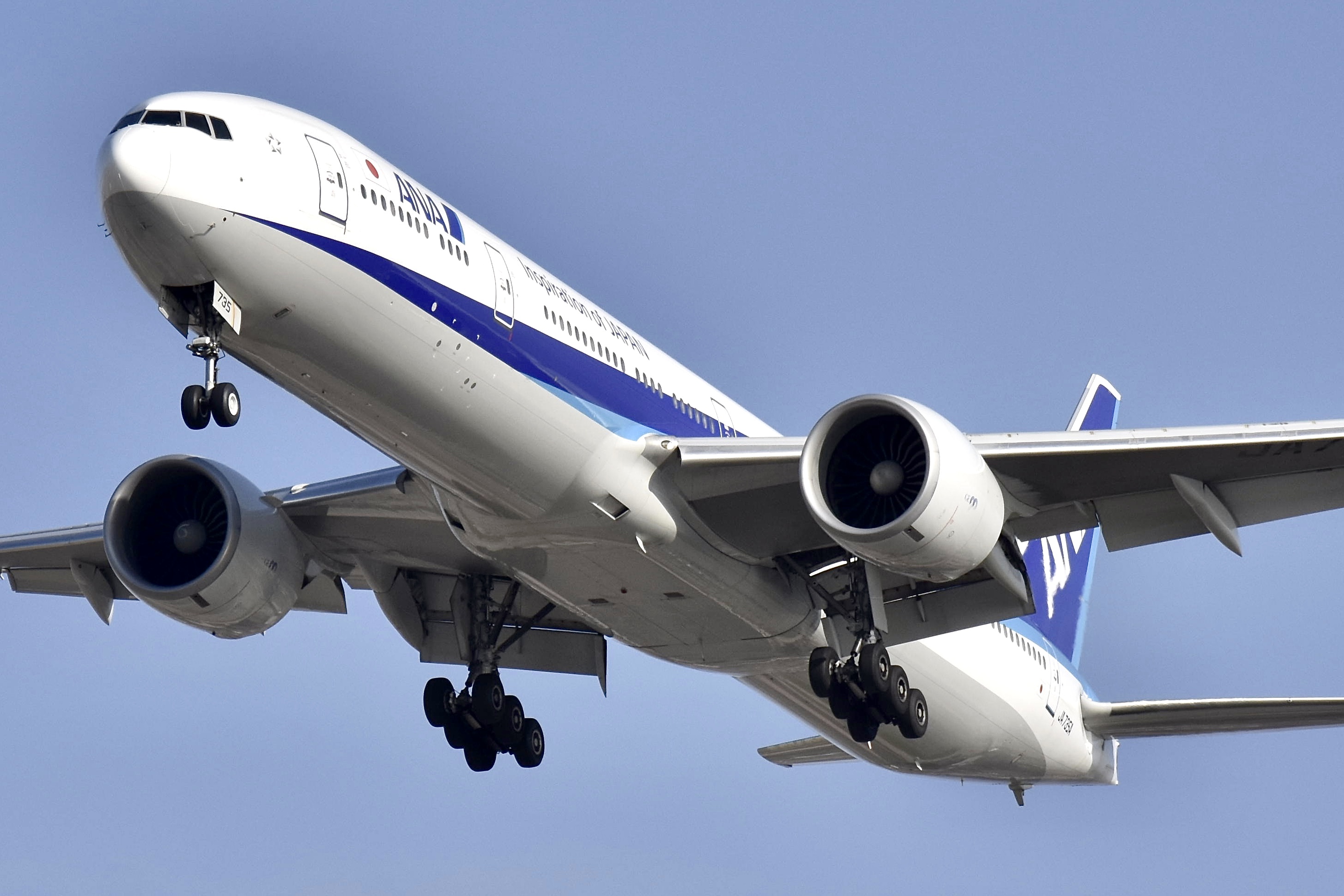 Full size: Air Nippon Airwasy Boeing 777 JA735A at Chicago O'Hare International Airport