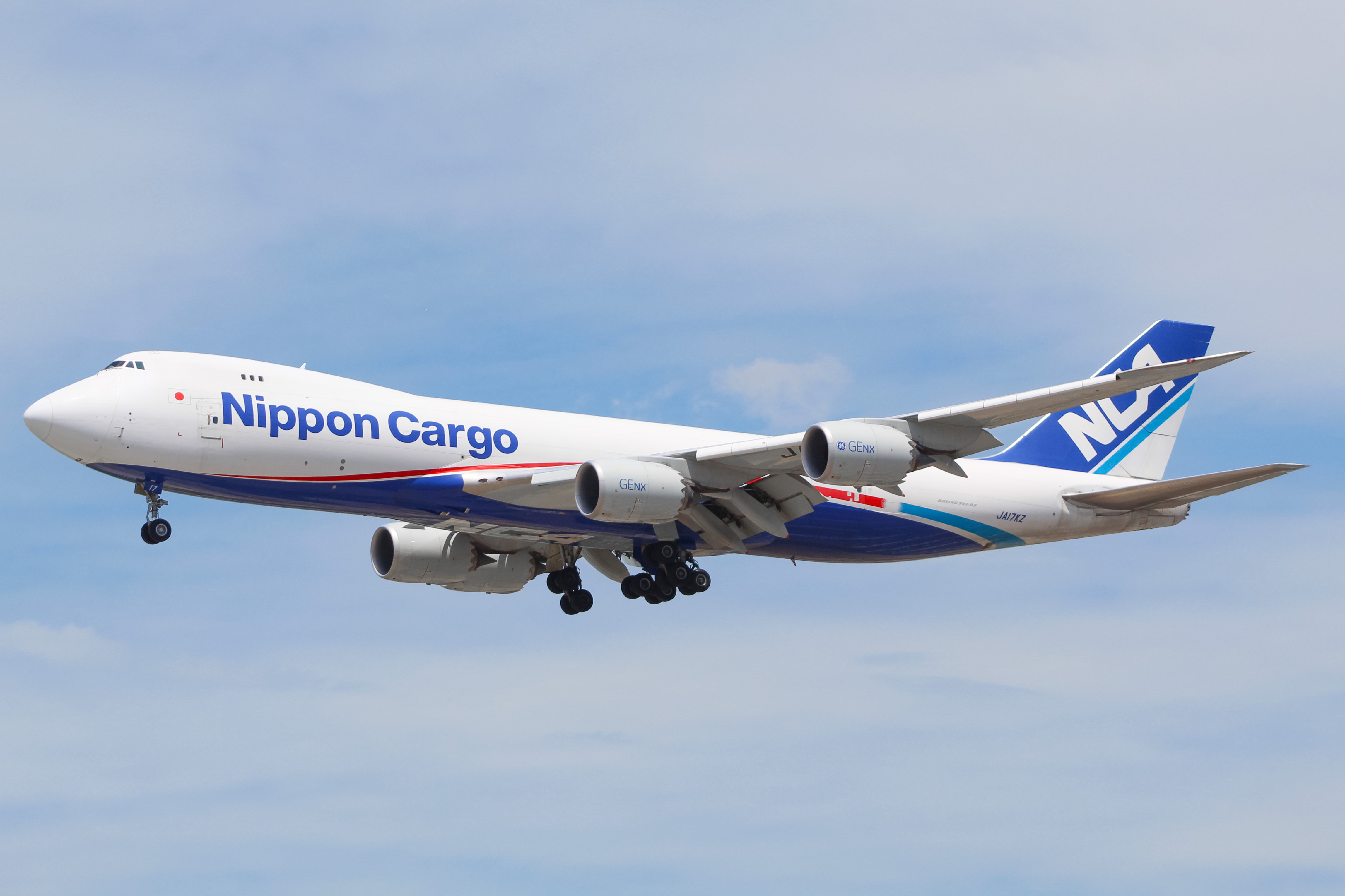 Full size: Nippon Cargo Airlines Boeing 747-8F JA17KZ at Chicago O'Hare International Airport