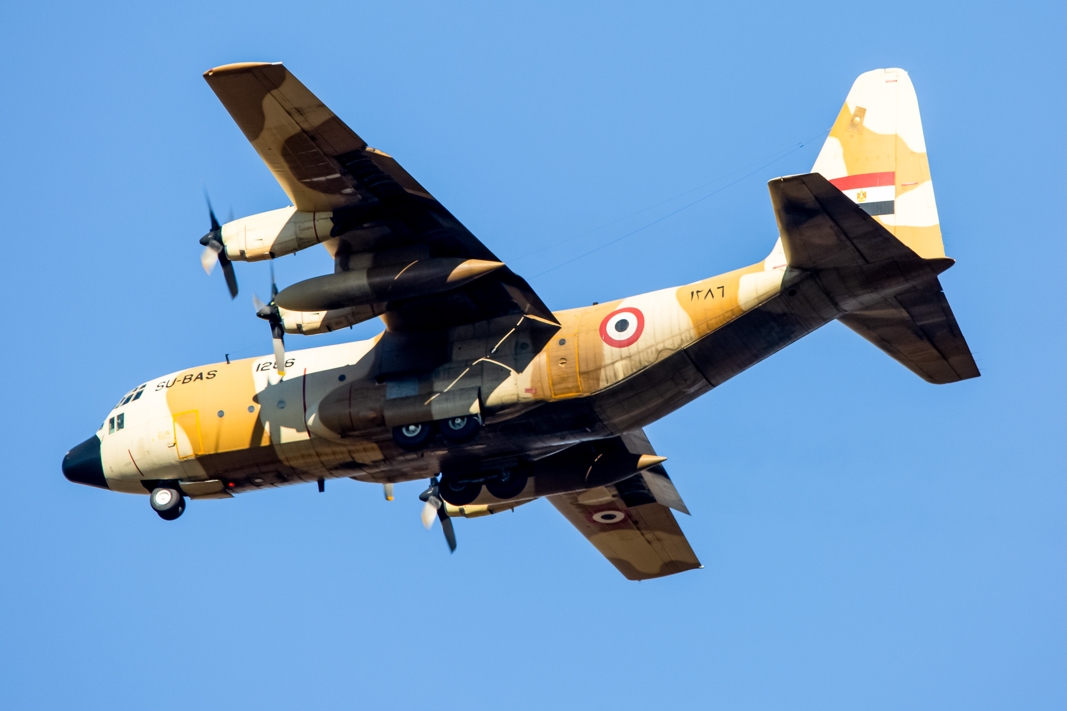 Full size: Egypt Air Force Lockheed C-130H Hercules SU-BAS at Baltimore/Washington International Thurgood Marshall Airport