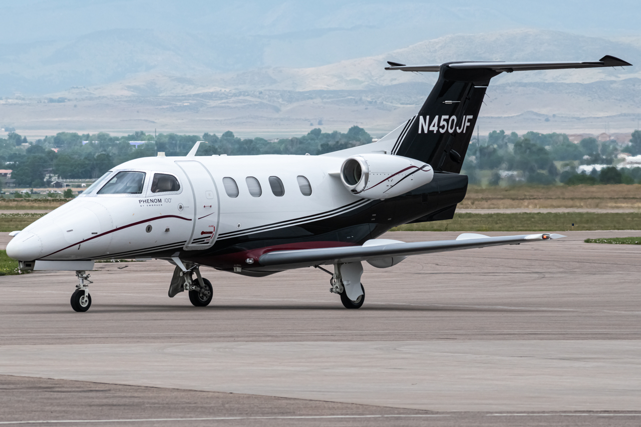 Full size: PRIVATE Embraer Phenom 100 N450JF at Northern Colorado Regional Airport