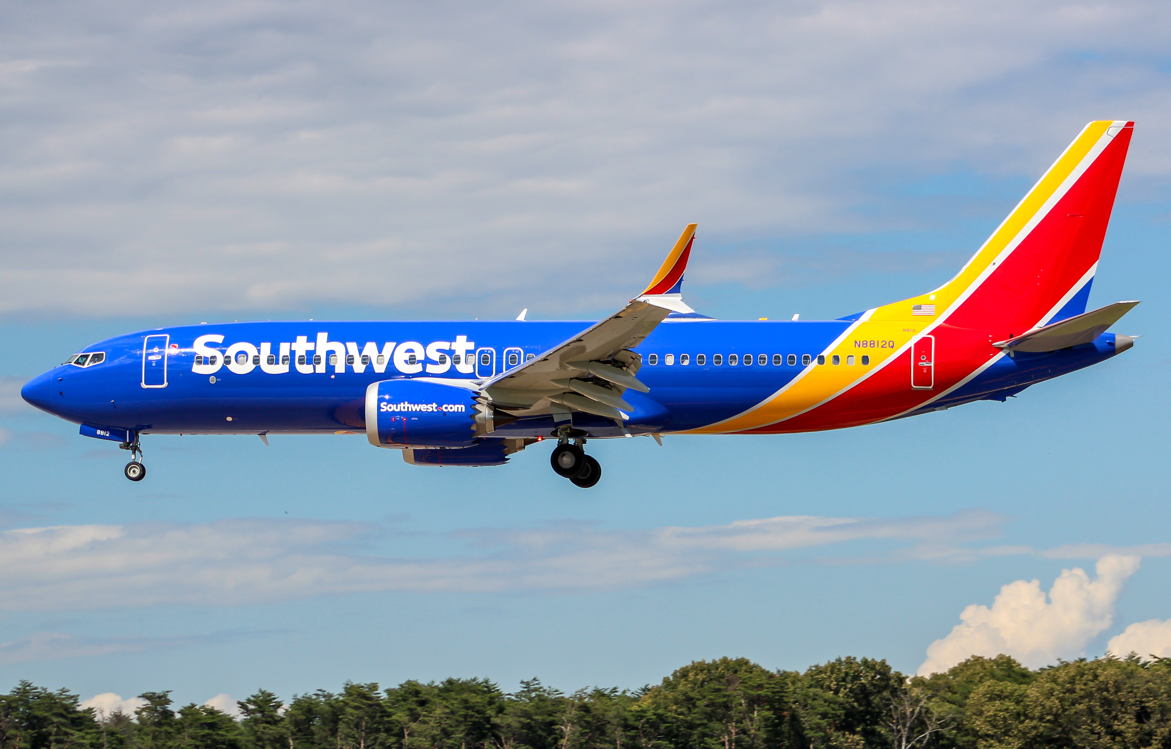 Full size: Southwest Airlines Boeing 737 MAX 8 N8812Q at Baltimore/Washington International Thurgood Marshall Airport