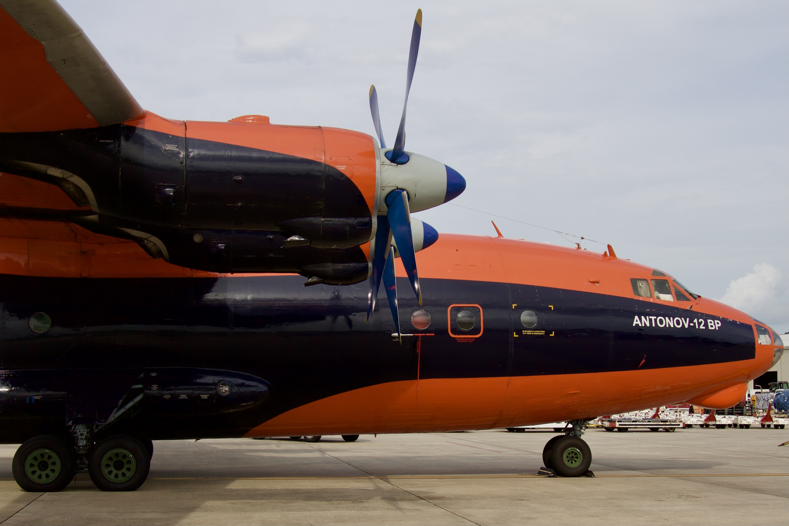 Full size: CAVOK AIR Antonov An-12 UR-CKM at Houston-George Bush Intercontinental Airport