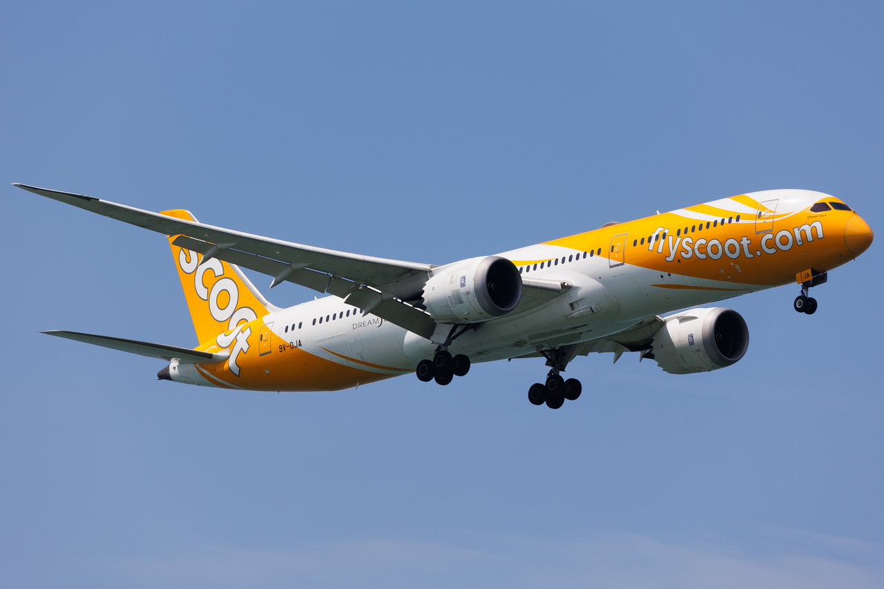 Full size: Scoot Boeing 787-9 9V-OJA at Singapore-Changi Airport
