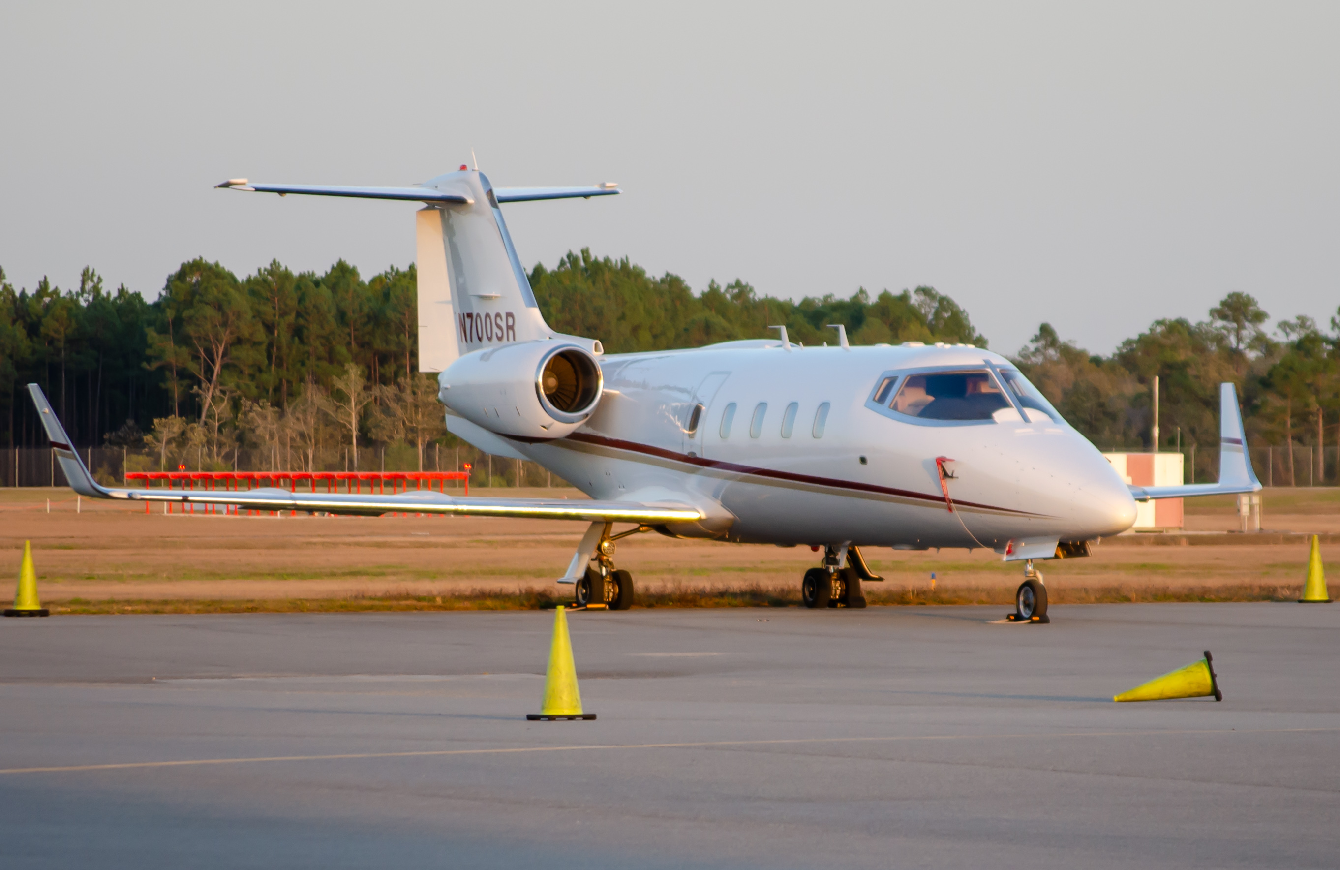 Full size: PRIVATE Learjet 55 N700SR at Panama City International Airport