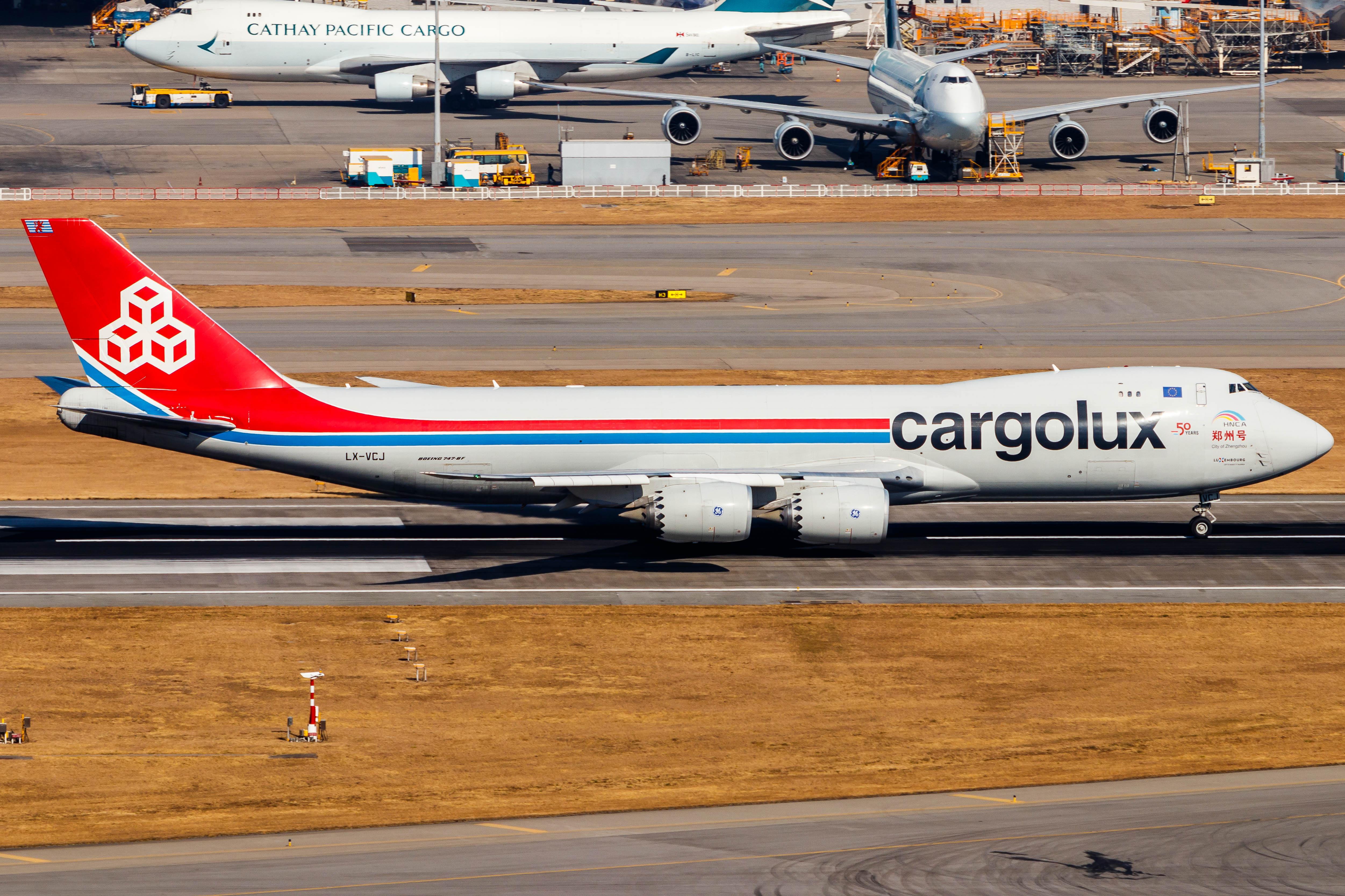 Full size: CargoLux Boeing 747-400F LX-VCJ at Hong Kong International Airport